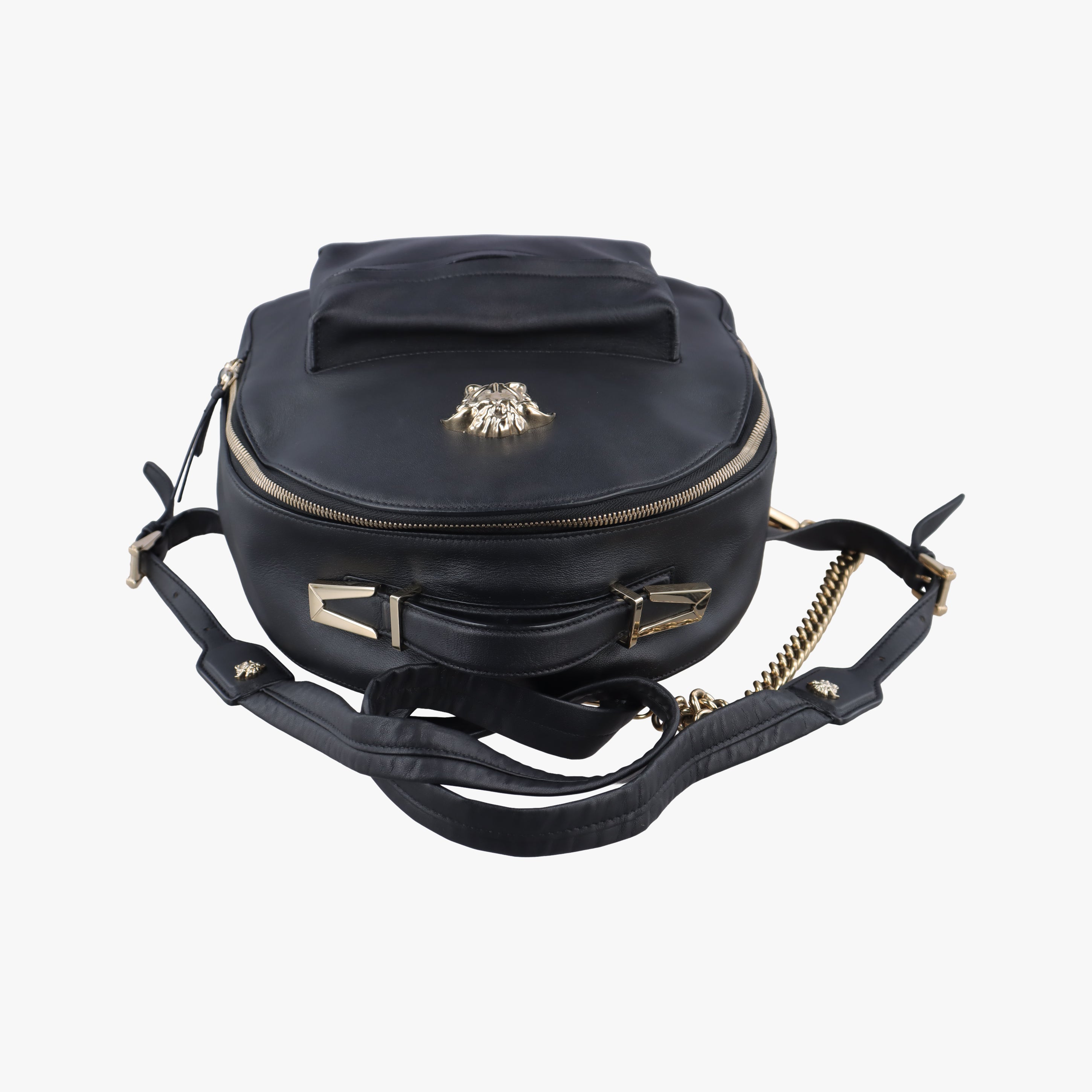 Secondhand VERSACE La Medusa Black Leather  backpack/rucksack | stylenewstar