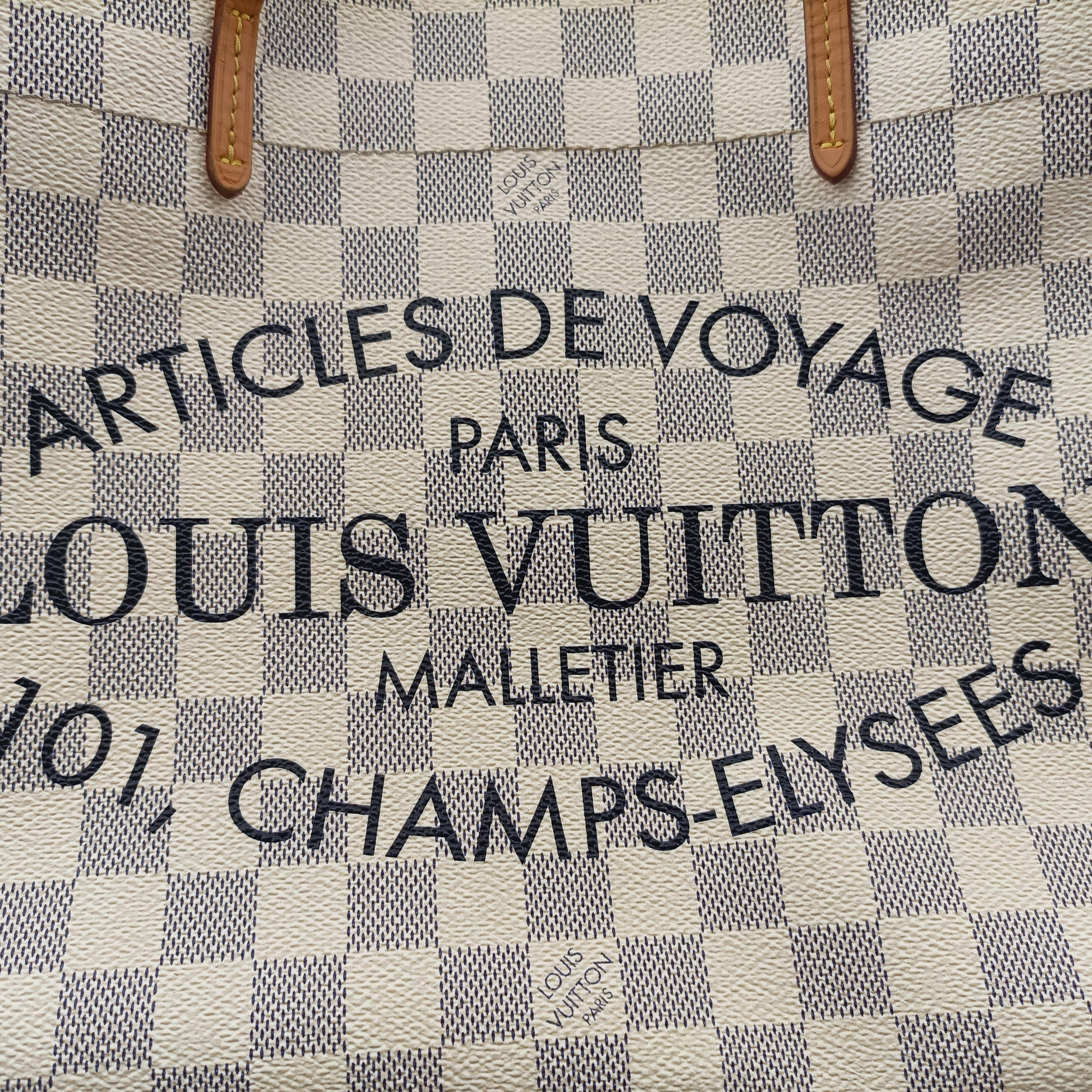 Vintage Louis Vuitton Cabas MM Azur Damier Canvas N41375 shoulderbag | stylenewstar
