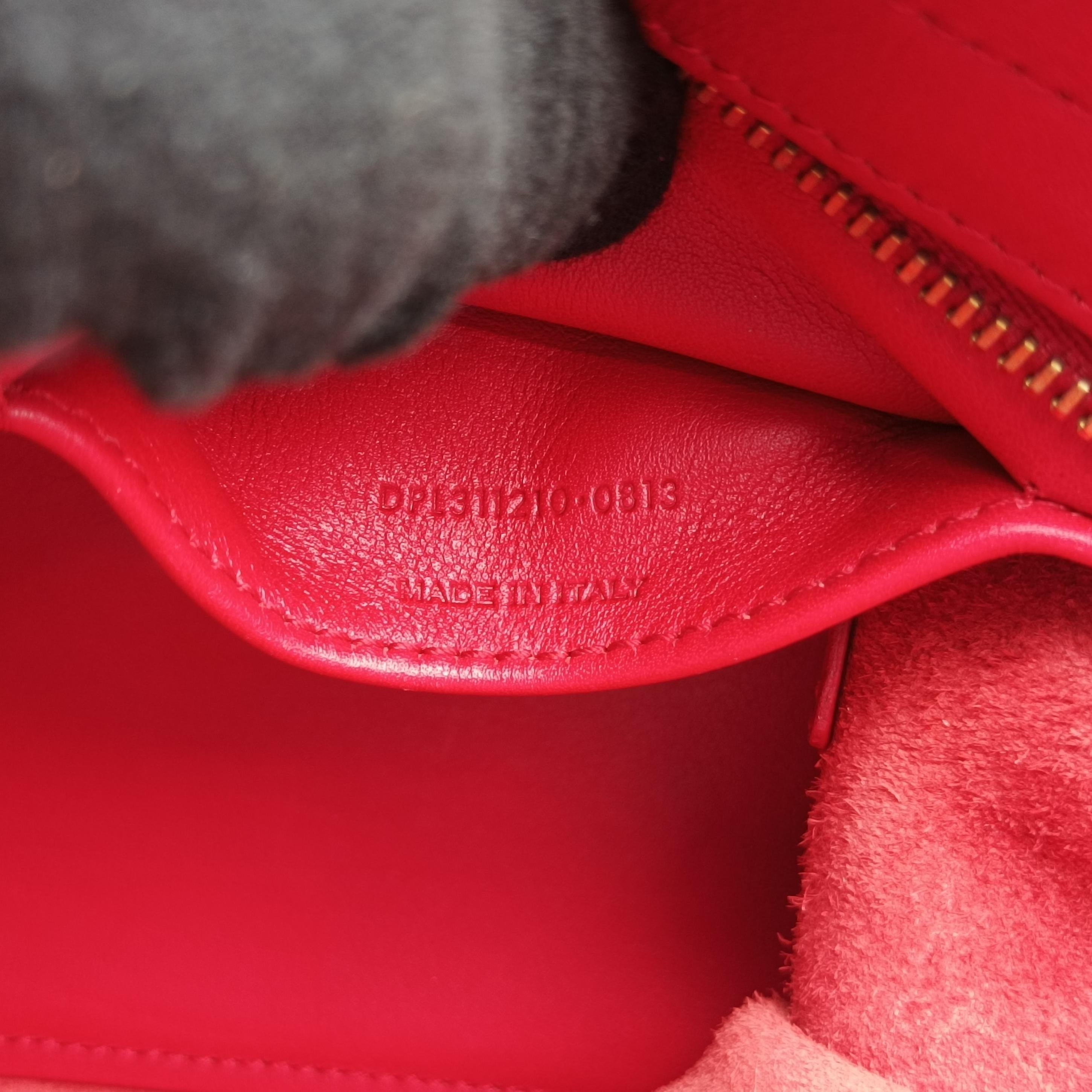 Pre-owned Yves Saint Laurent Y Ligne Petit Cabas Red Leather 311210 shoulderbag | stylenewstar