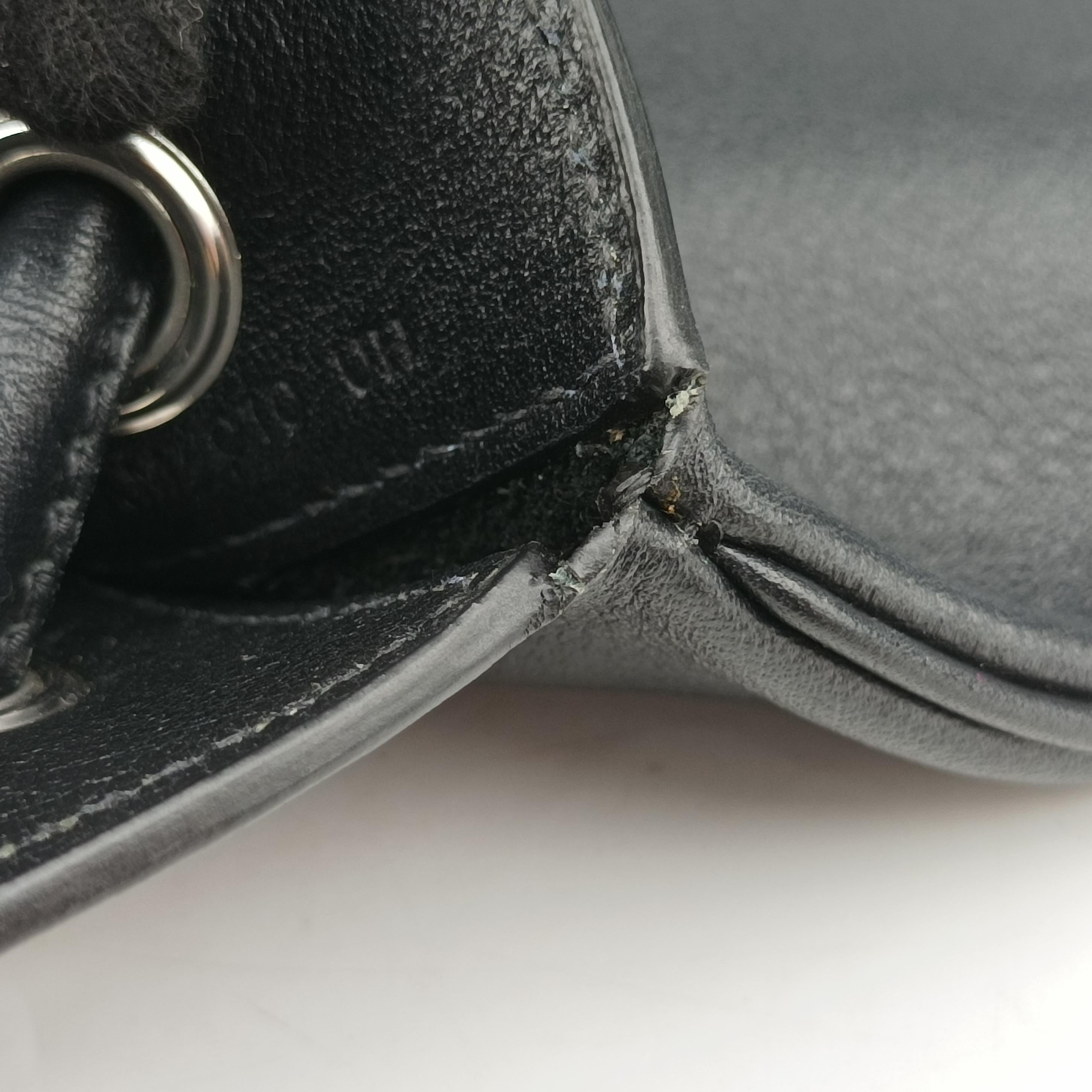 Vintage Hermes Sac Aline mini Black leather  shoulderbag | stylenewstar