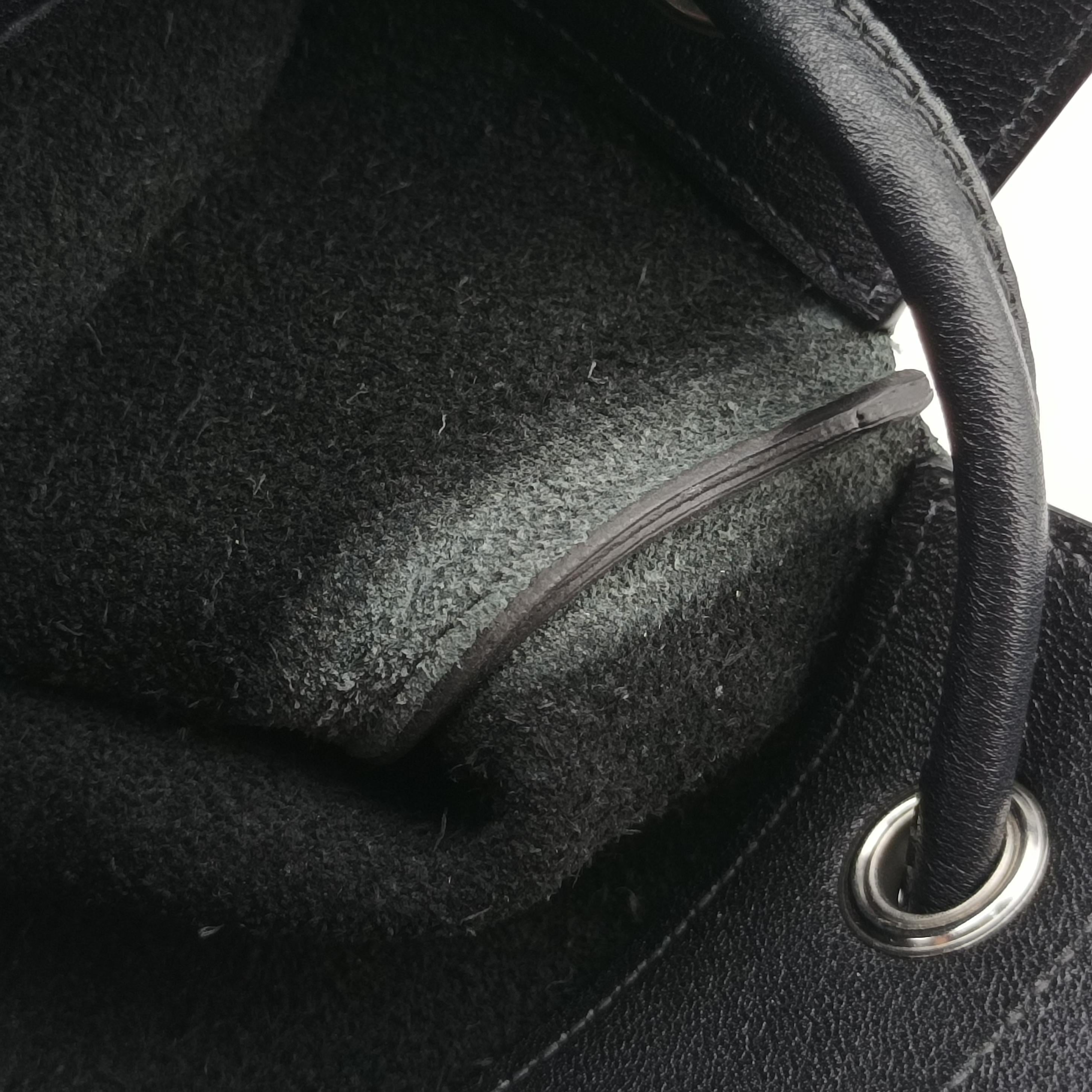 Vintage Hermes Sac Aline mini Black leather  shoulderbag | stylenewstar