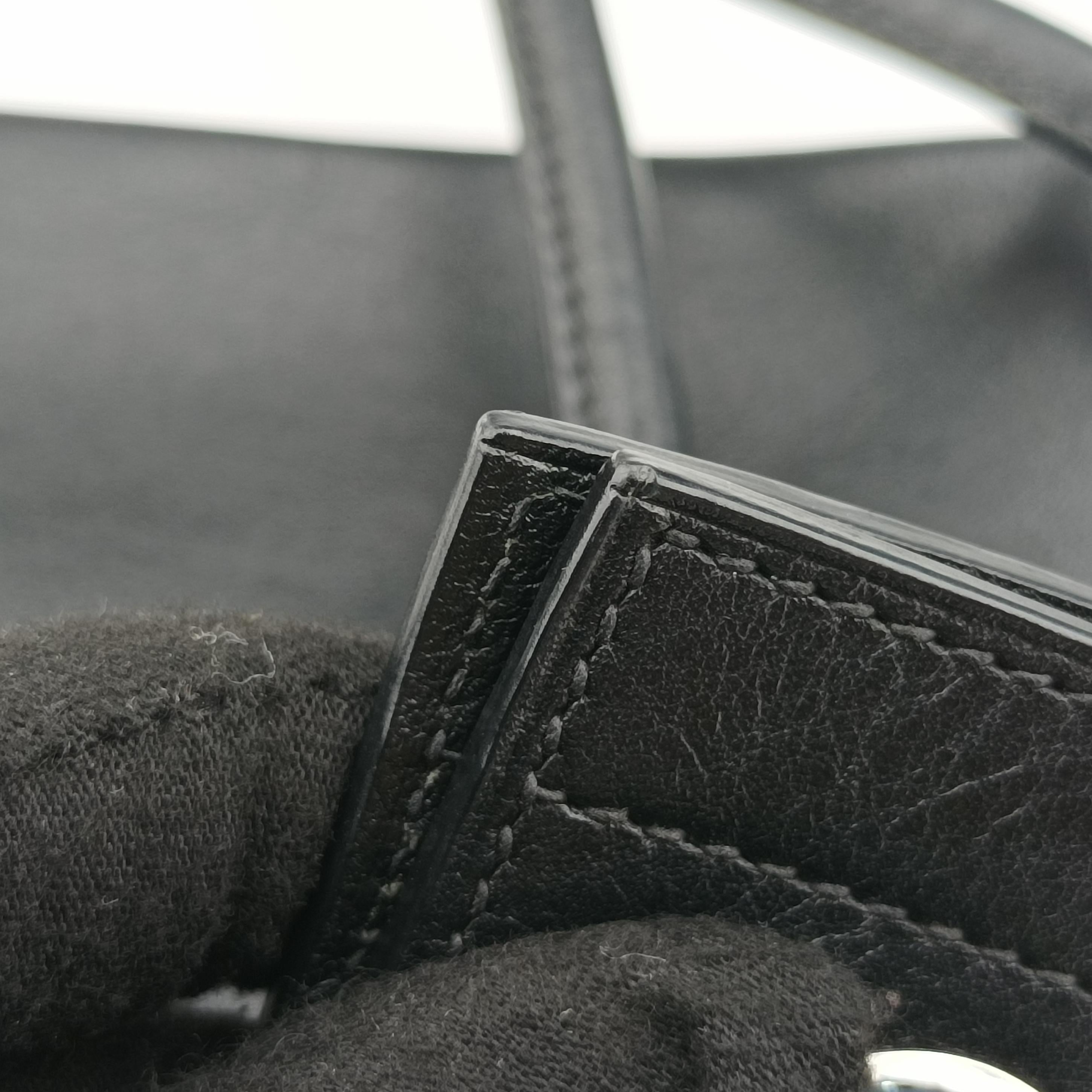 Vintage Hermes Sac Aline mini Black leather  shoulderbag | stylenewstar