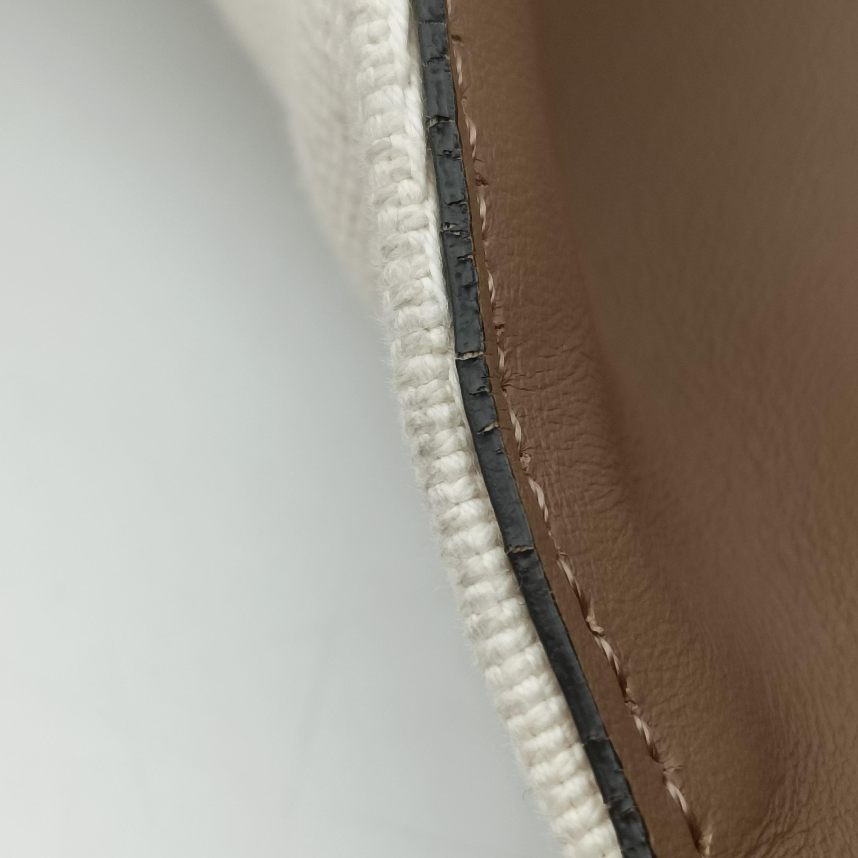 Pre-owned Fendi Baguette Brown x White x Beige canvas×leather 7VA478 shoulderbag | stylenewstar