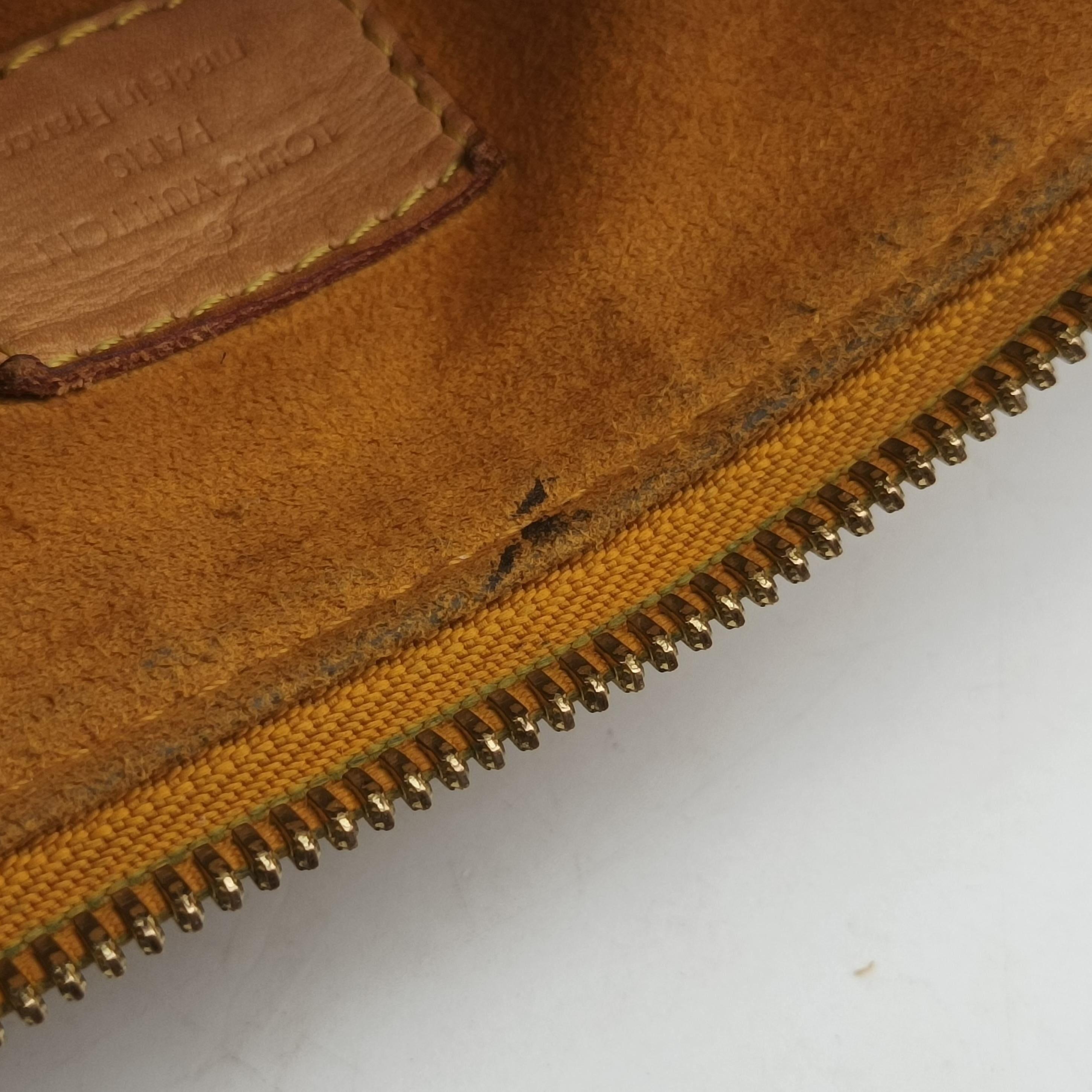 Pre-owned Louis Vuitton PALLAS brown×SAFRAN Monogram Canvas×calf leather M40929 shoulderbag | stylenewstar