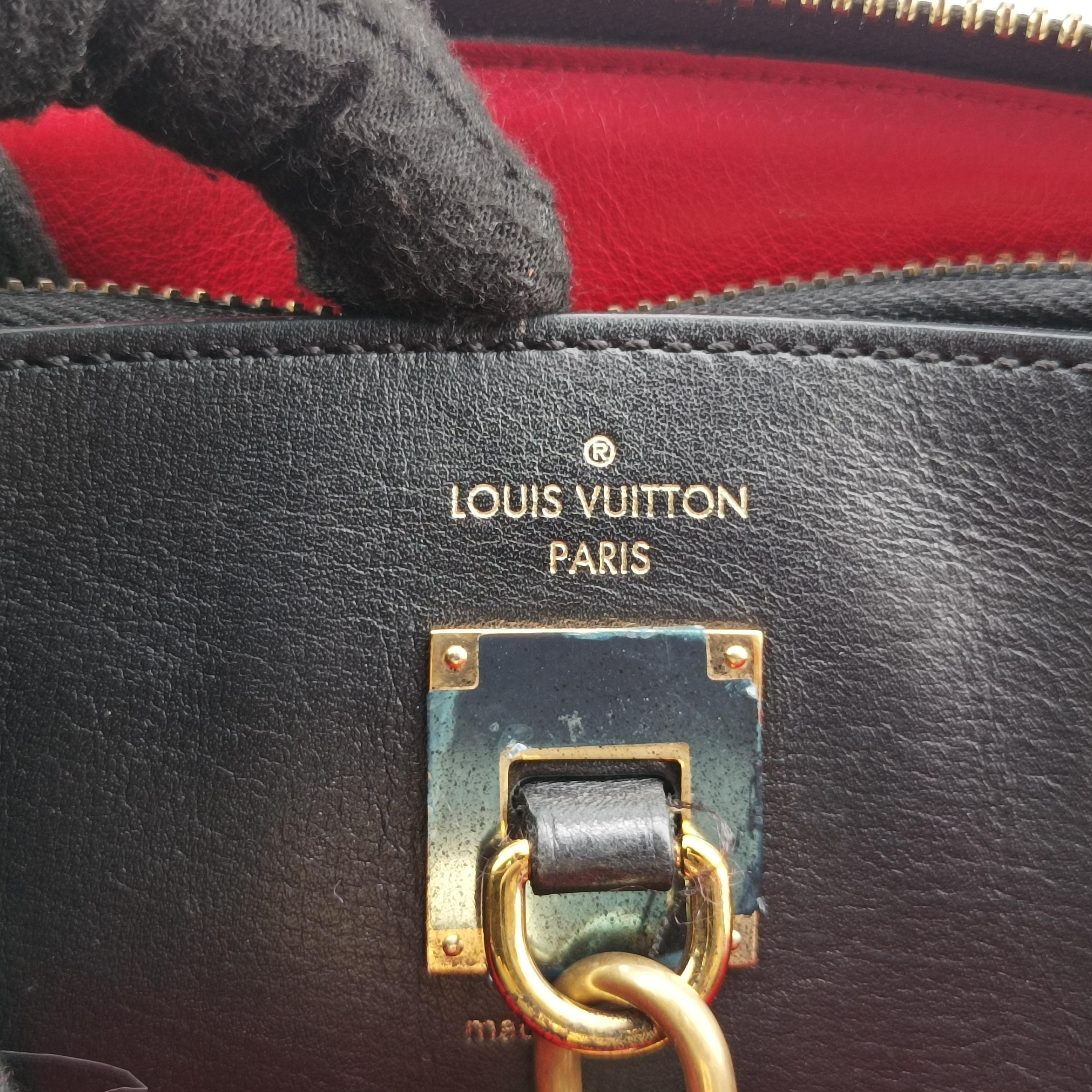 Pre-owned Louis Vuitton City Steamer MM Ruby×Noir Leather M42594 shoulderbag | stylenewstar