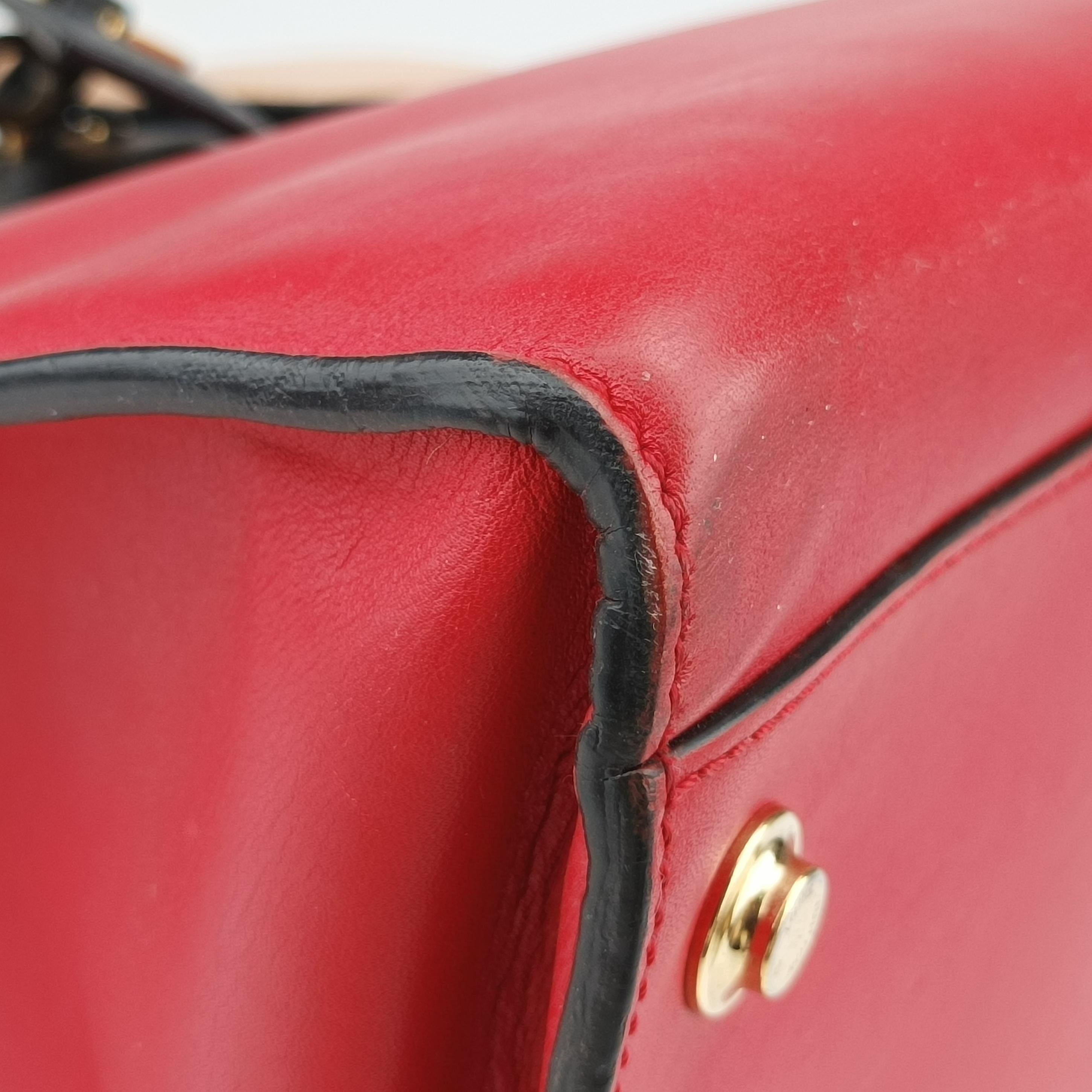 Pre-owned Louis Vuitton City Steamer MM Ruby×Noir Leather M42594 shoulderbag | stylenewstar