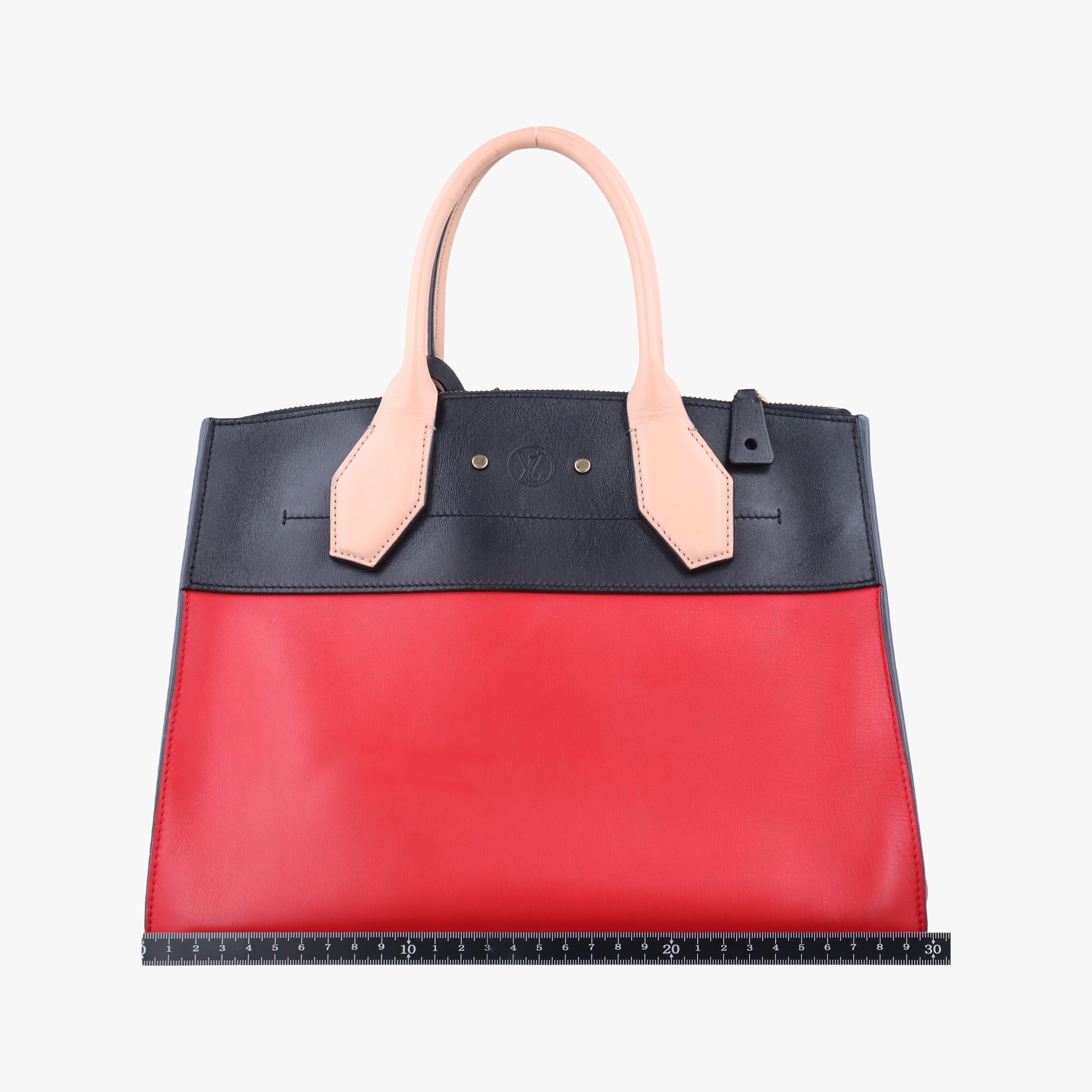 Pre-owned Louis Vuitton City Steamer MM Ruby×Noir Leather M42594 shoulderbag | stylenewstar