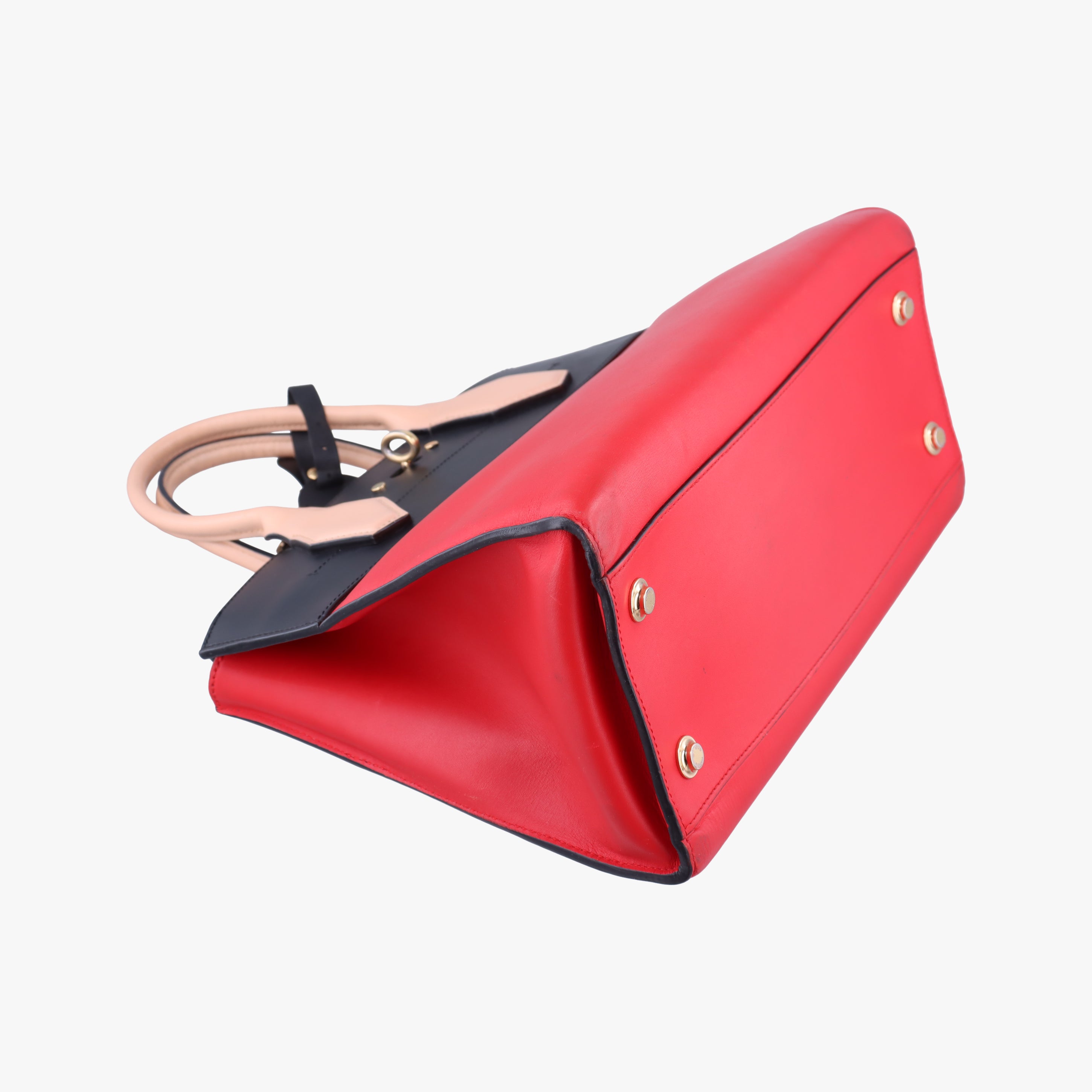 Pre-owned Louis Vuitton City Steamer MM Ruby×Noir Leather M42594 shoulderbag | stylenewstar