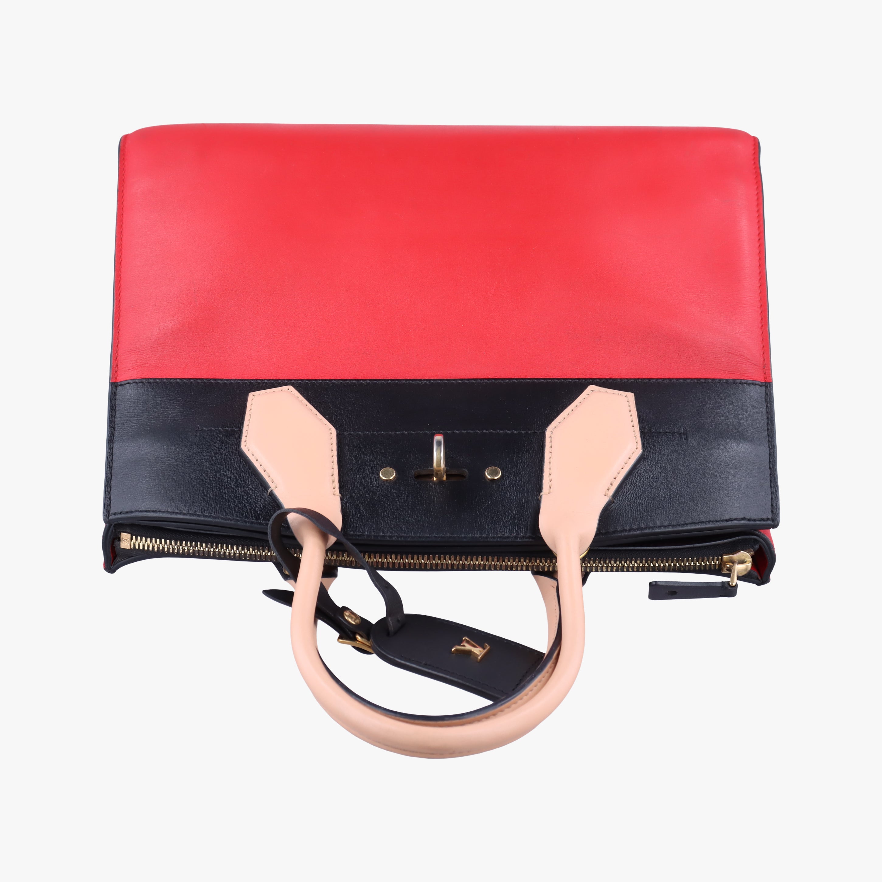 Pre-owned Louis Vuitton City Steamer MM Ruby×Noir Leather M42594 shoulderbag | stylenewstar