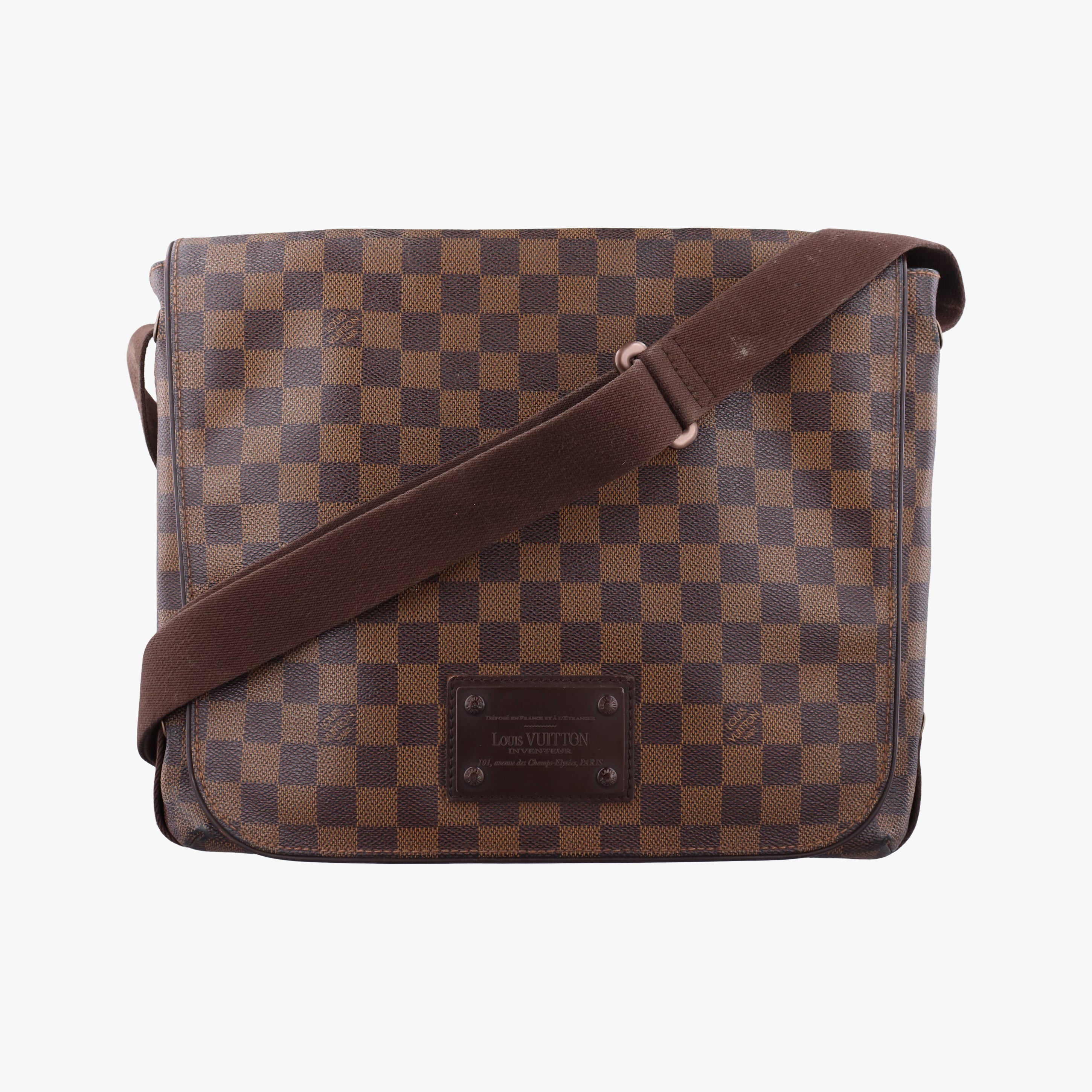 Secondhand Louis Vuitton BROOKLYN MM EBENE Damier Canvas N51211 shoulderbag | stylenewstar
