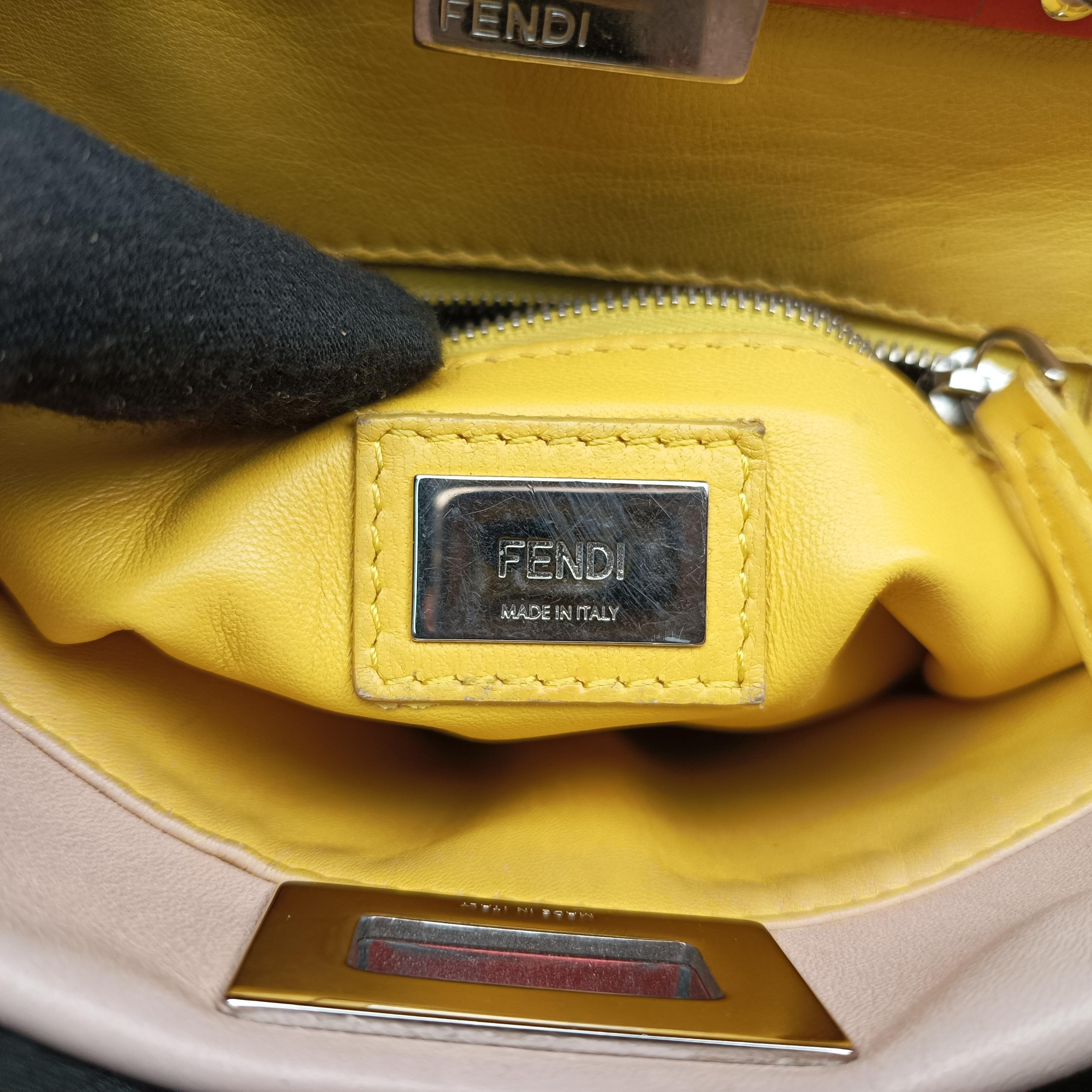 Pre-owned Fendi PEEKABOO Pink Leather 8BN244 shoulderbag | stylenewstar