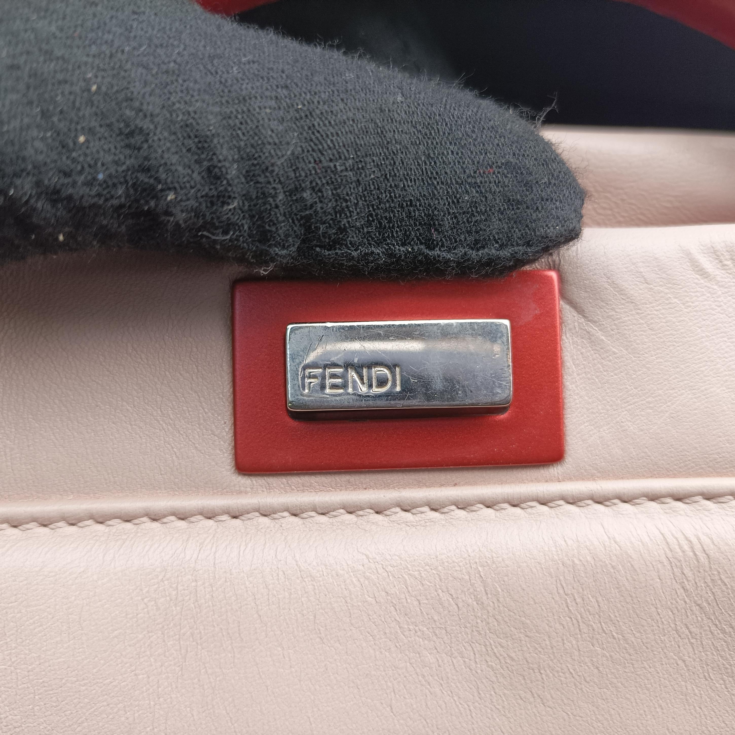 Pre-owned Fendi PEEKABOO Pink Leather 8BN244 shoulderbag | stylenewstar