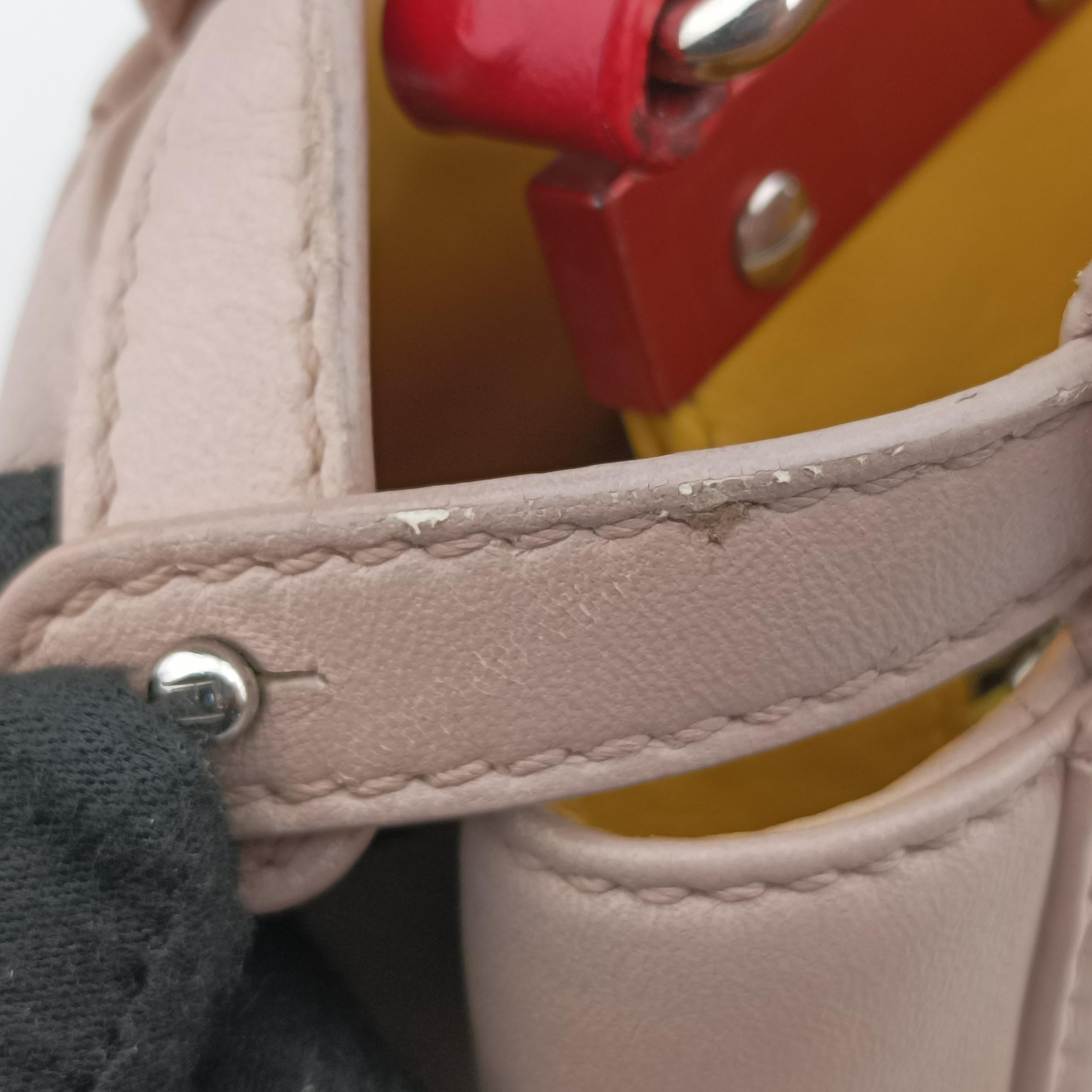 Pre-owned Fendi PEEKABOO Pink Leather 8BN244 shoulderbag | stylenewstar