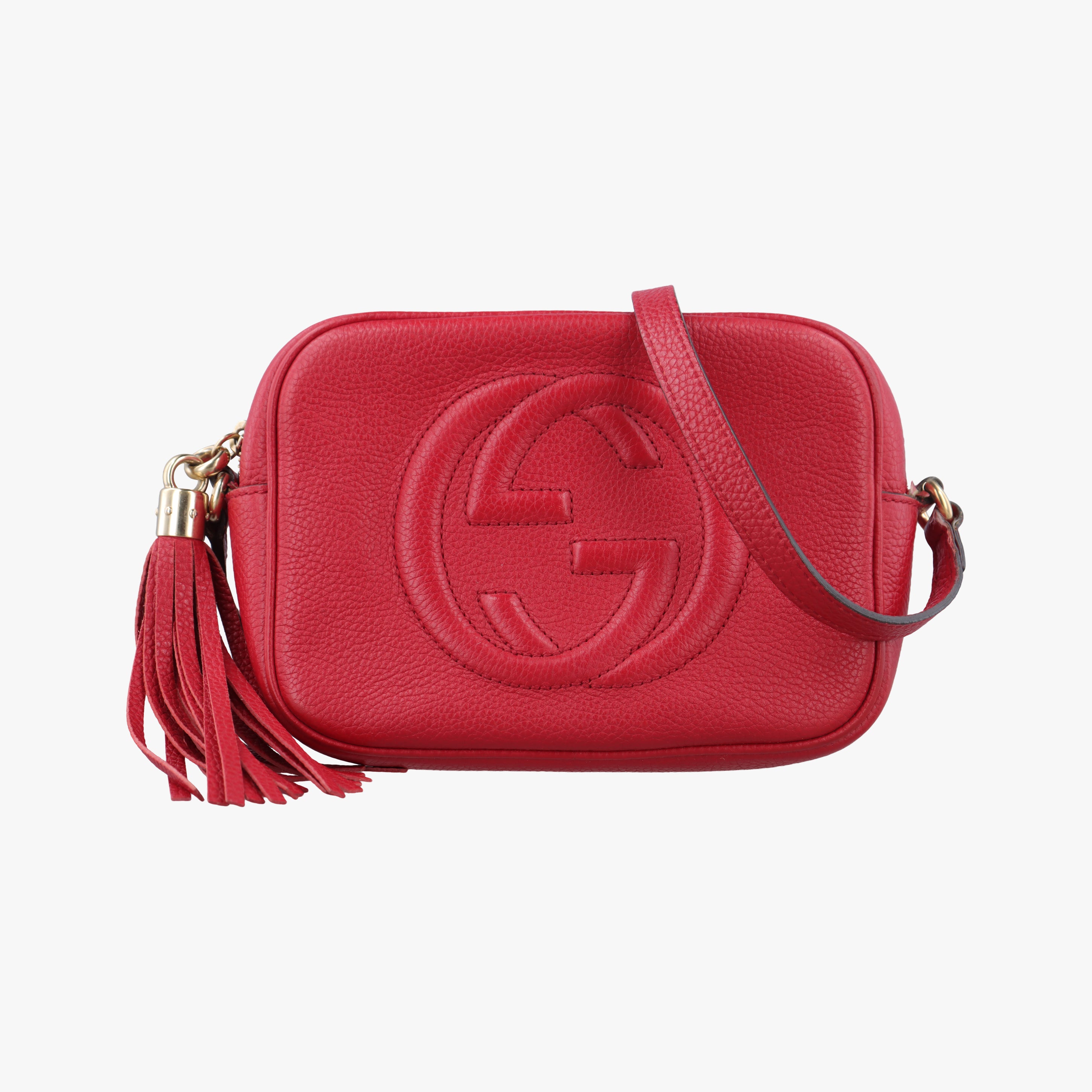 Pre-owned Gucci Soho Red Leather 308364 shoulderbag | stylenewstar