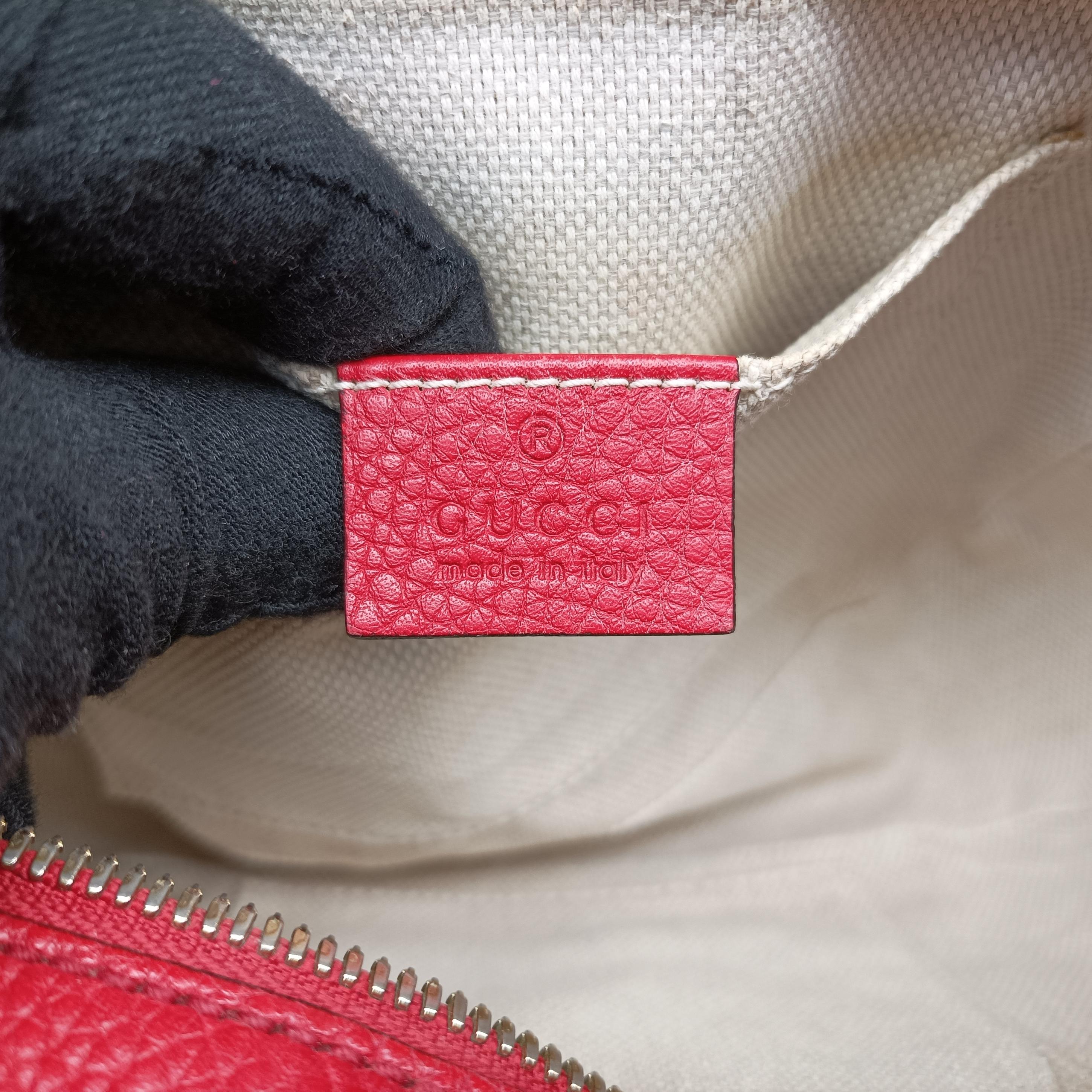 Pre-owned Gucci Soho Red Leather 308364 shoulderbag | stylenewstar