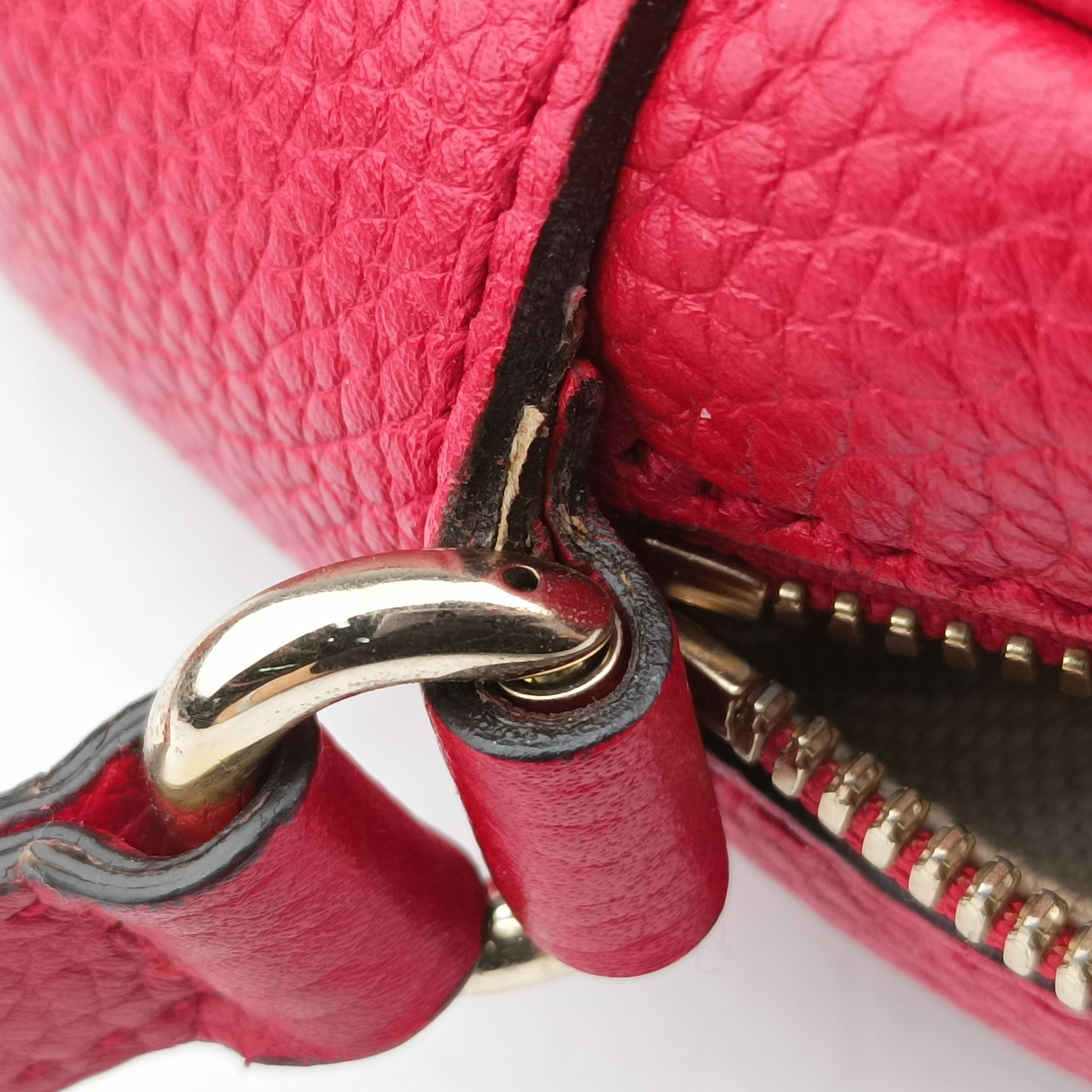 Pre-owned Gucci Soho Red Leather 308364 shoulderbag | stylenewstar
