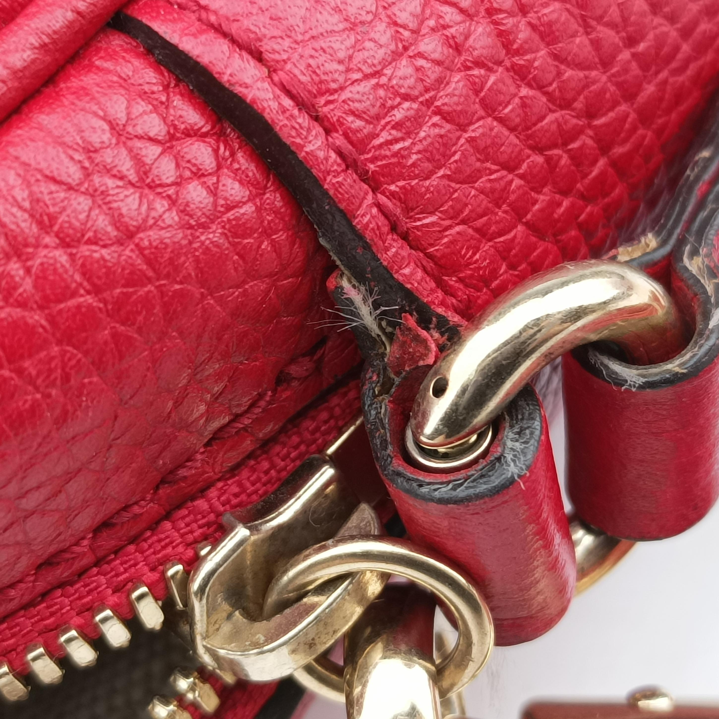Pre-owned Gucci Soho Red Leather 308364 shoulderbag | stylenewstar