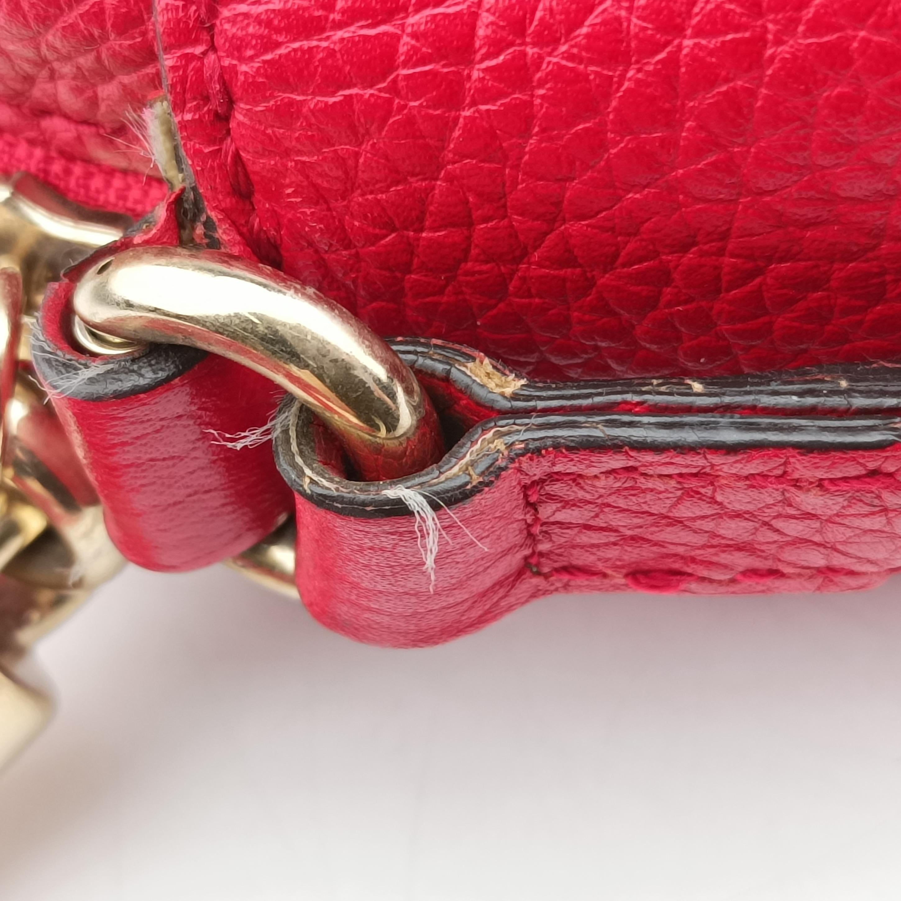 Pre-owned Gucci Soho Red Leather 308364 shoulderbag | stylenewstar