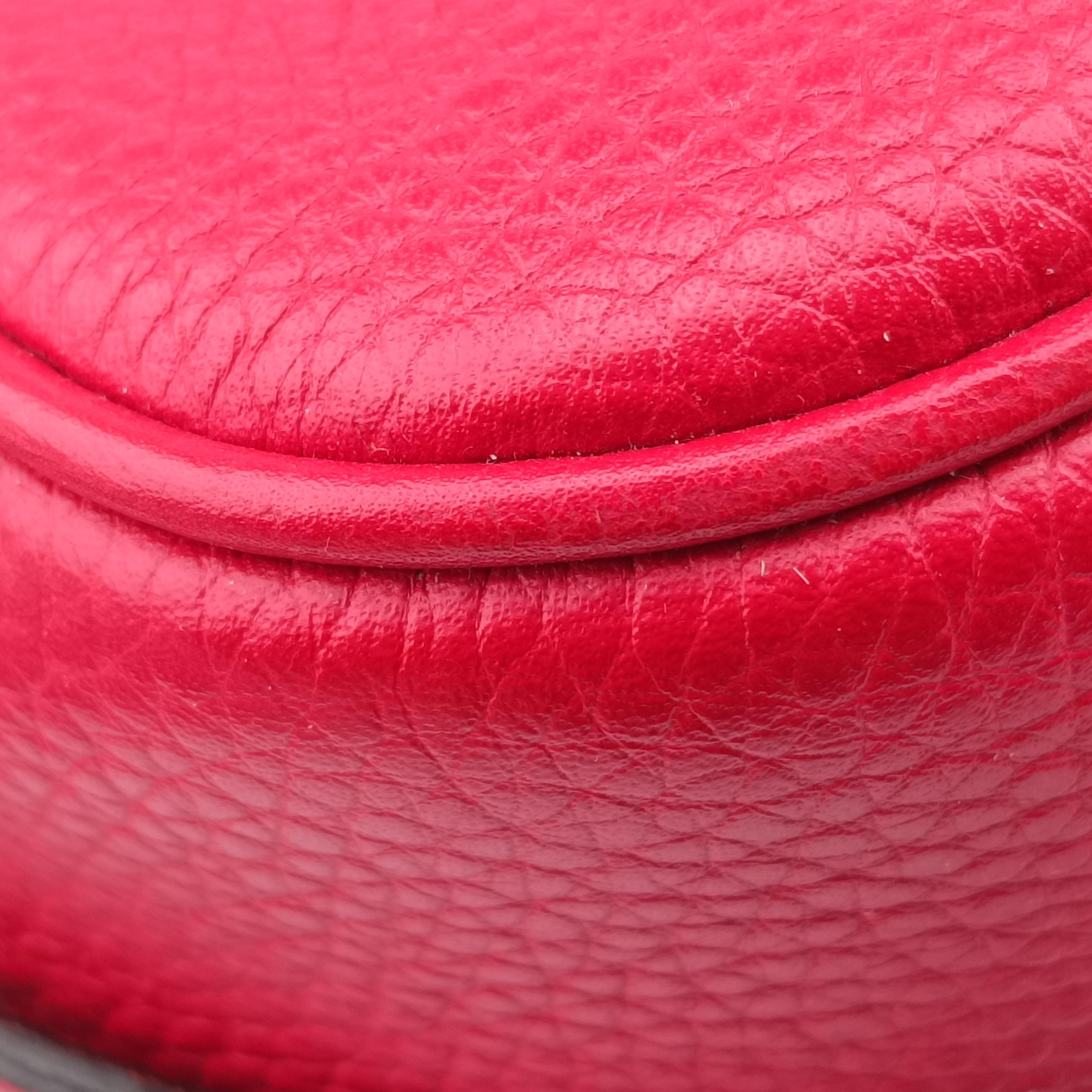 Pre-owned Gucci Soho Red Leather 308364 shoulderbag | stylenewstar