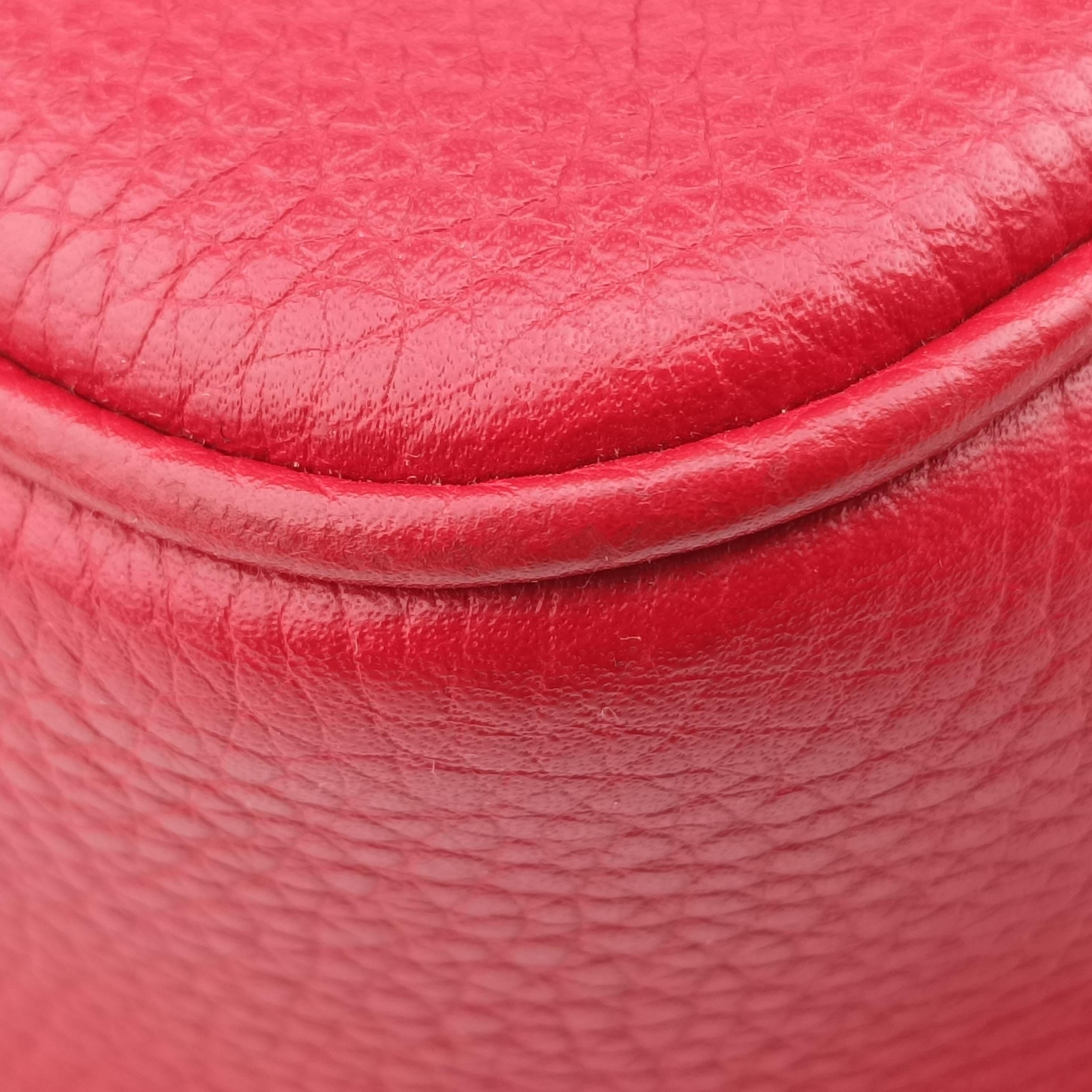 Pre-owned Gucci Soho Red Leather 308364 shoulderbag | stylenewstar
