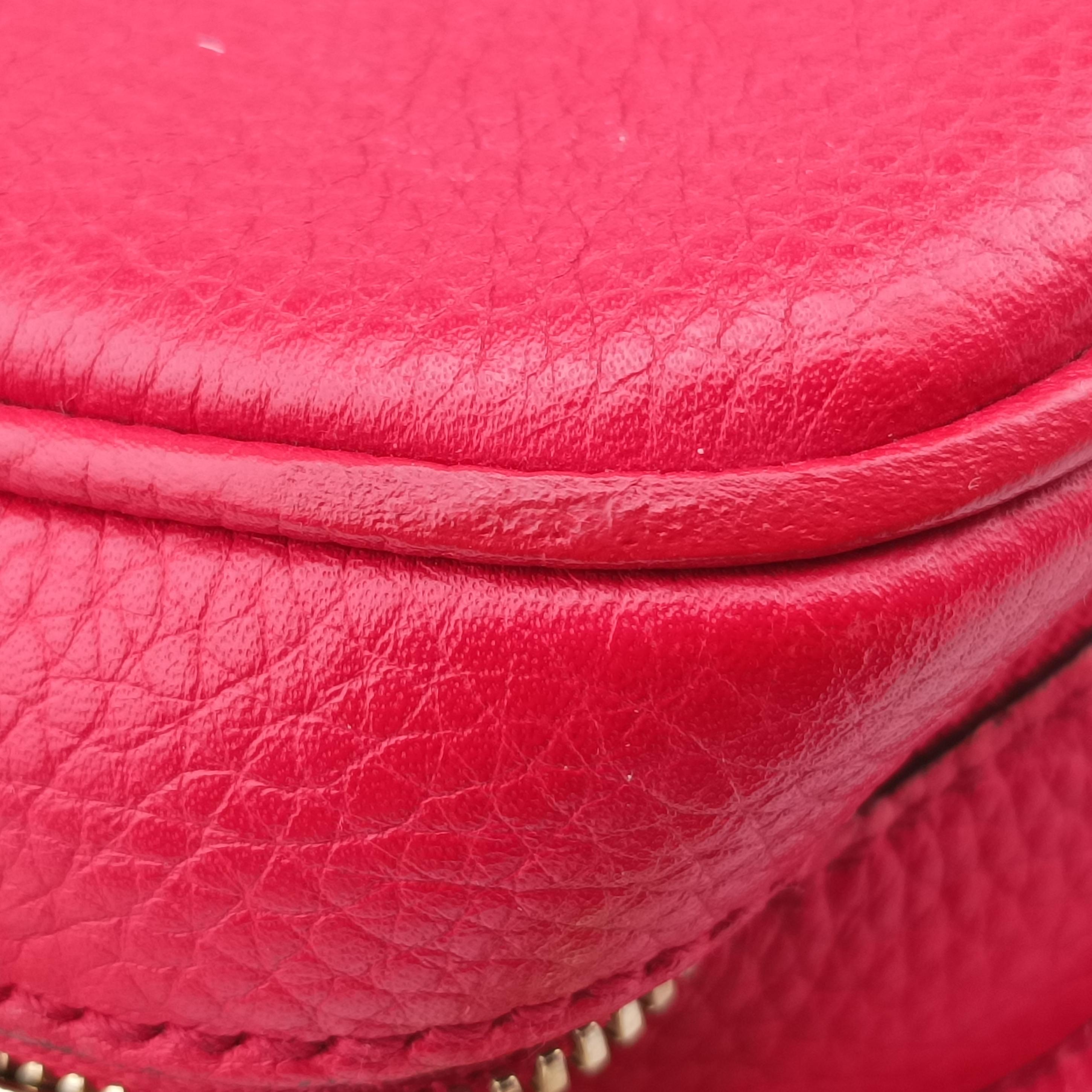 Pre-owned Gucci Soho Red Leather 308364 shoulderbag | stylenewstar