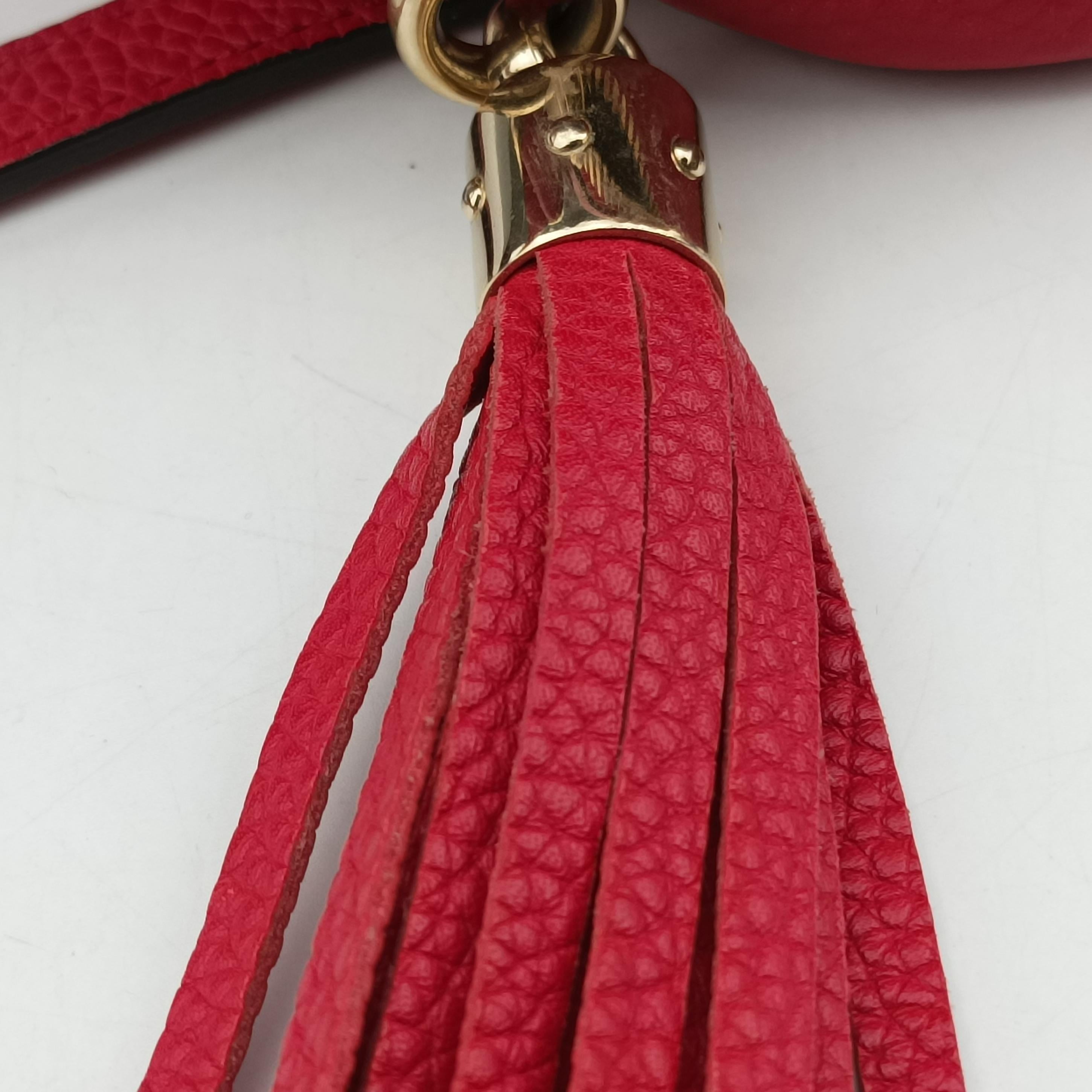 Pre-owned Gucci Soho Red Leather 308364 shoulderbag | stylenewstar