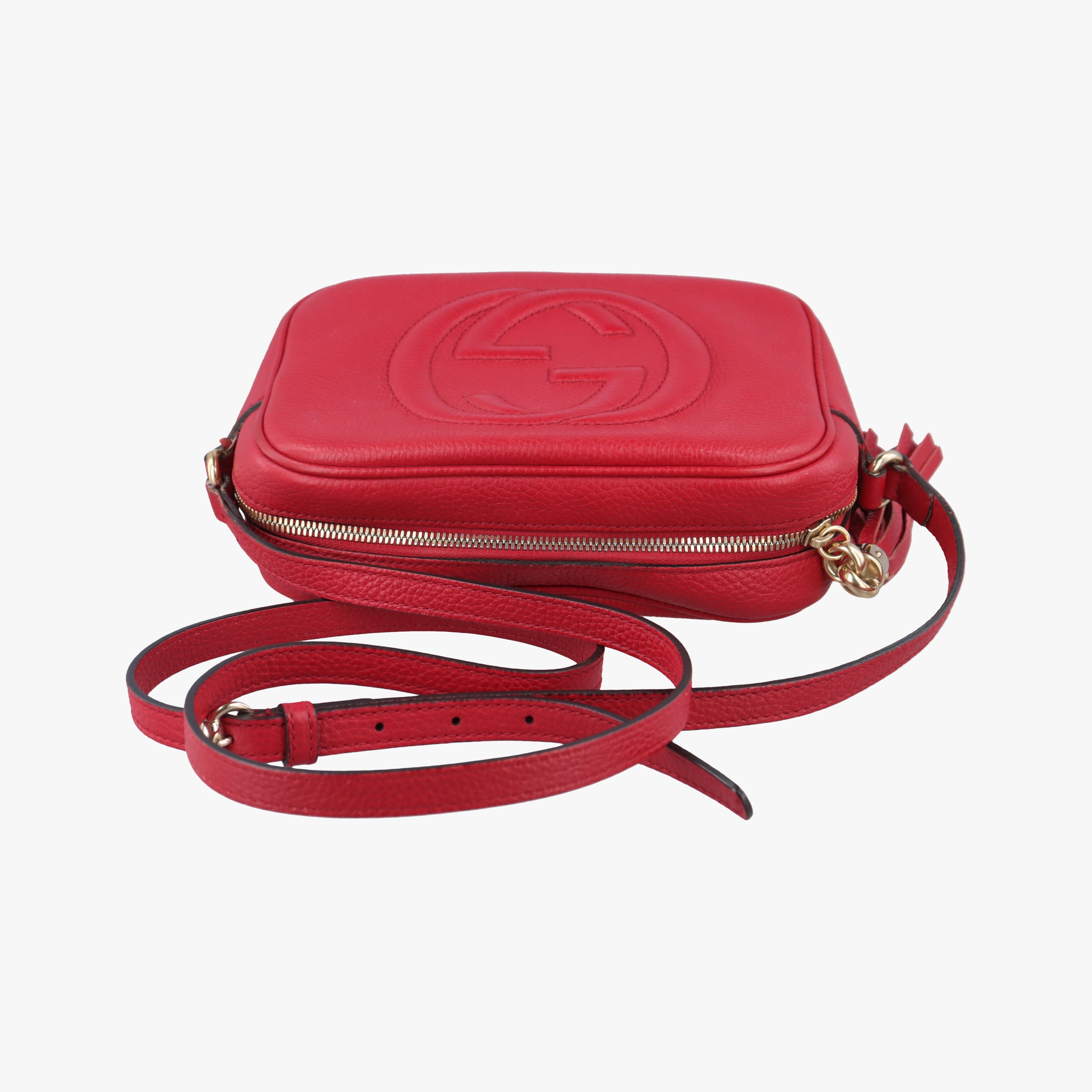 Pre-owned Gucci Soho Red Leather 308364 shoulderbag | stylenewstar