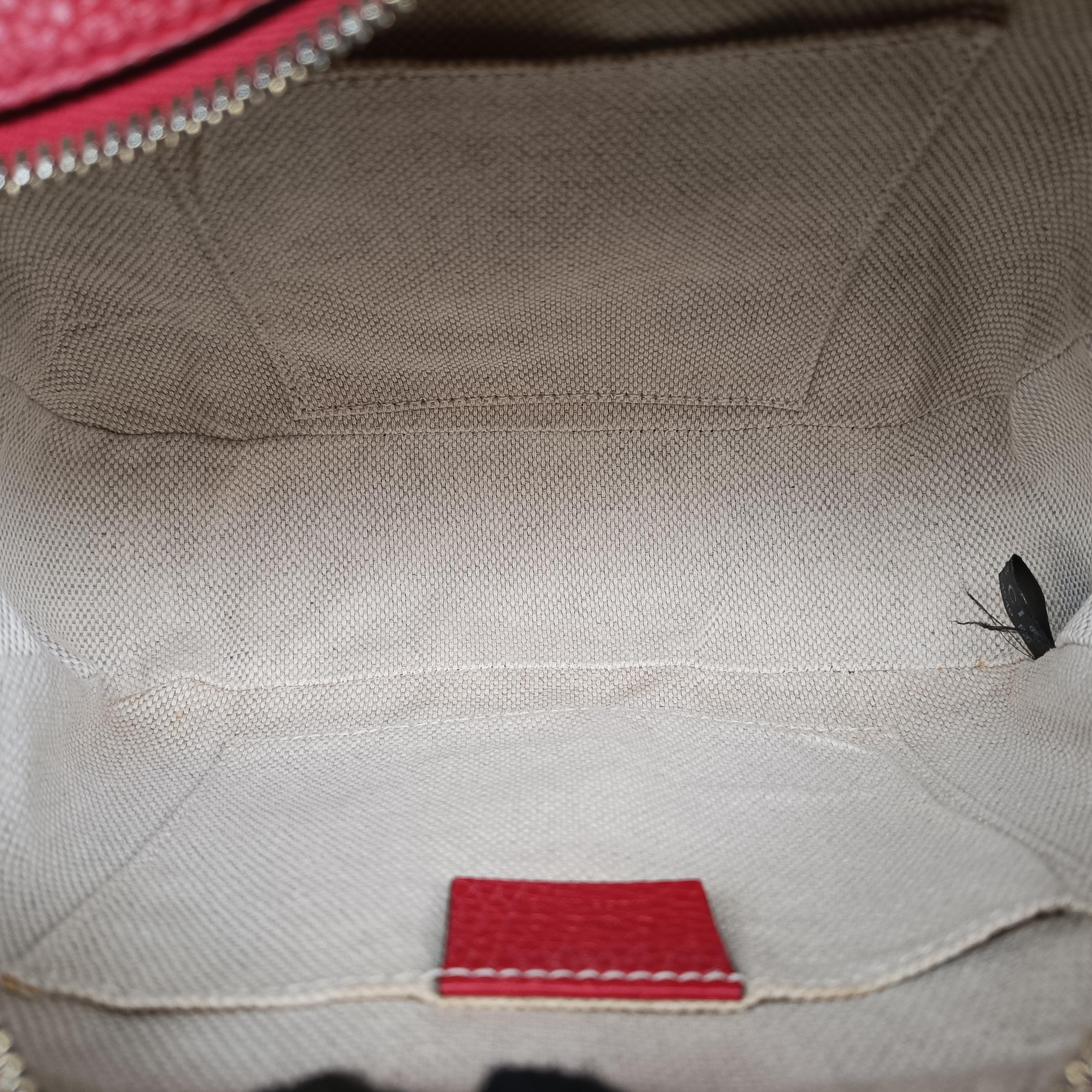 Pre-owned Gucci Soho Red Leather 308364 shoulderbag | stylenewstar