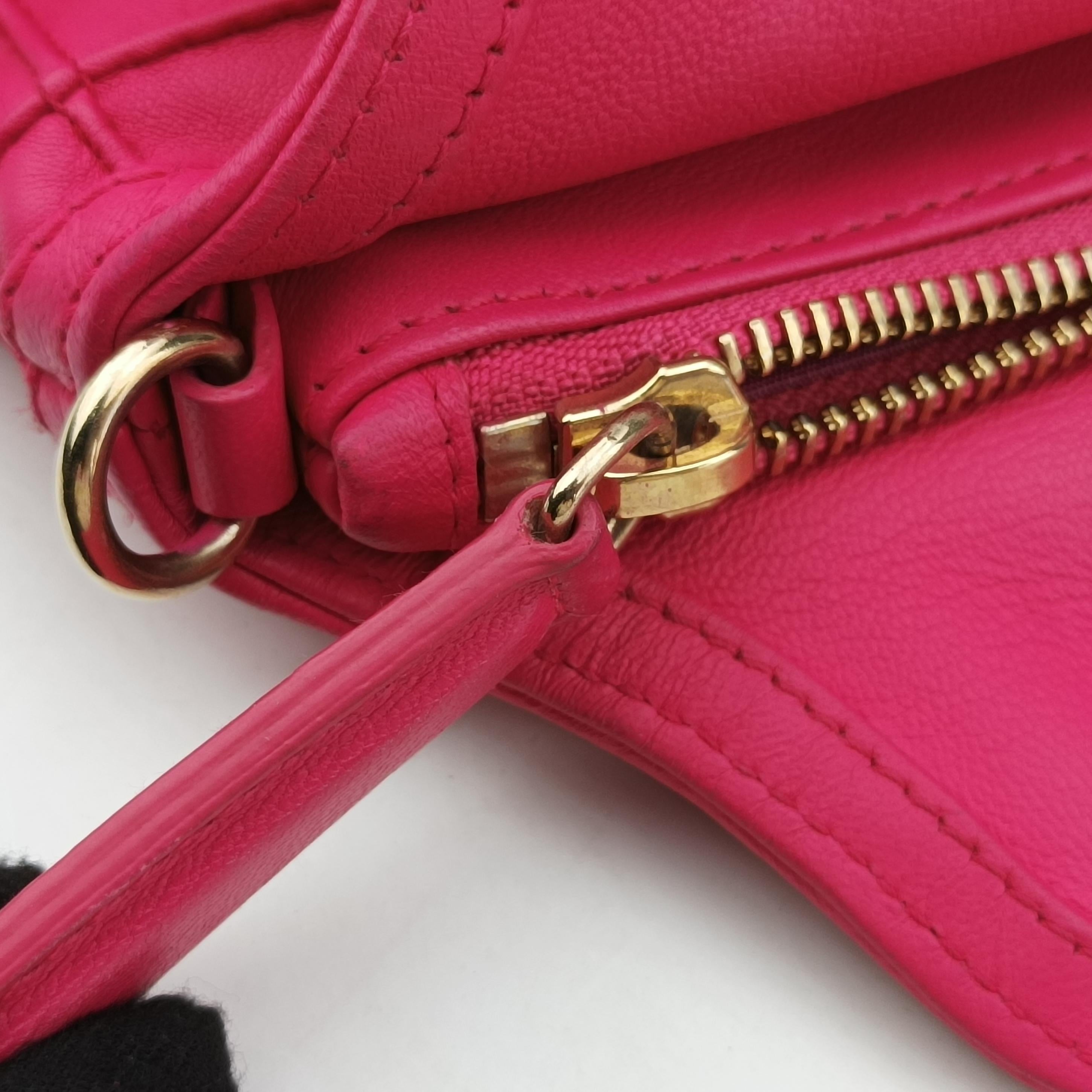 Pre-owned Christian Dior Granville Rose lambskin  shoulderbag | stylenewstar