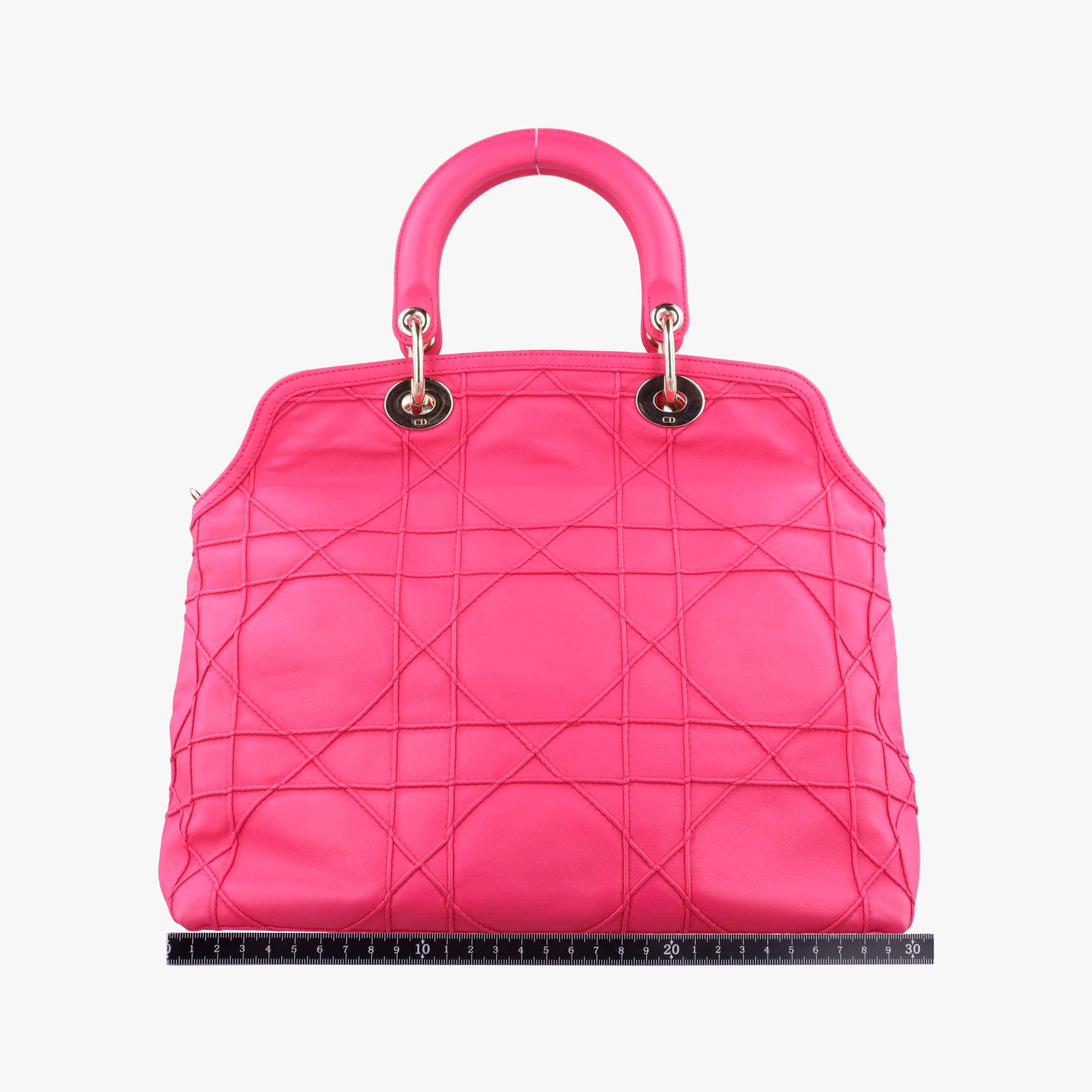 Pre-owned Christian Dior Granville Rose lambskin  shoulderbag | stylenewstar