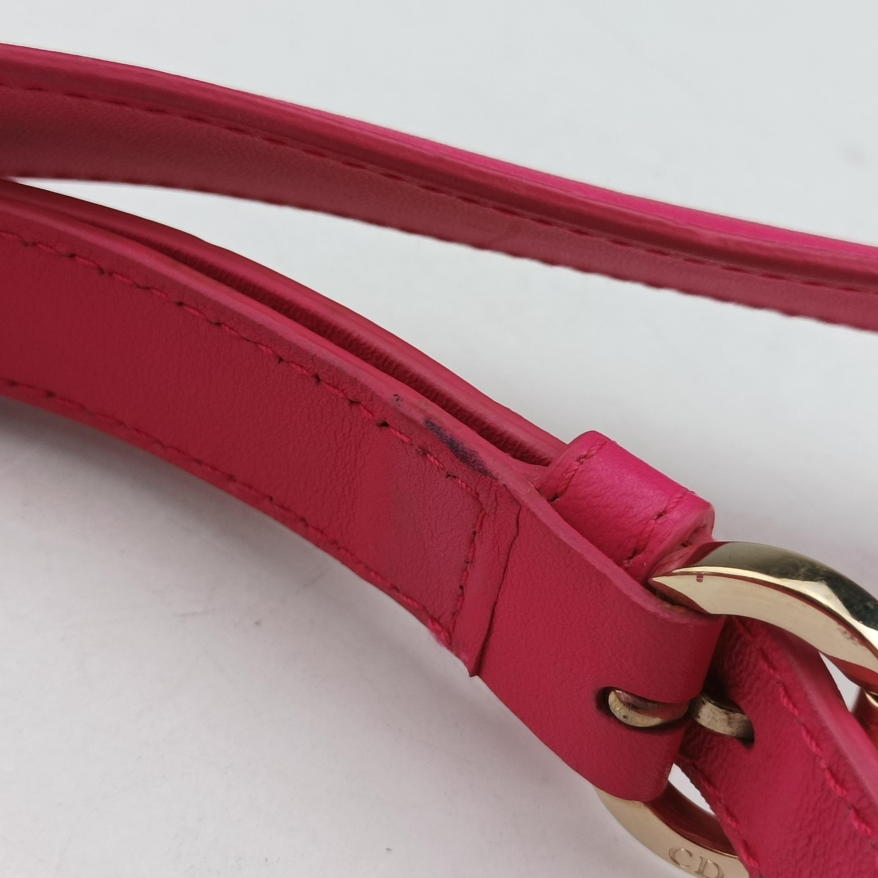 Pre-owned Christian Dior Granville Rose lambskin  shoulderbag | stylenewstar