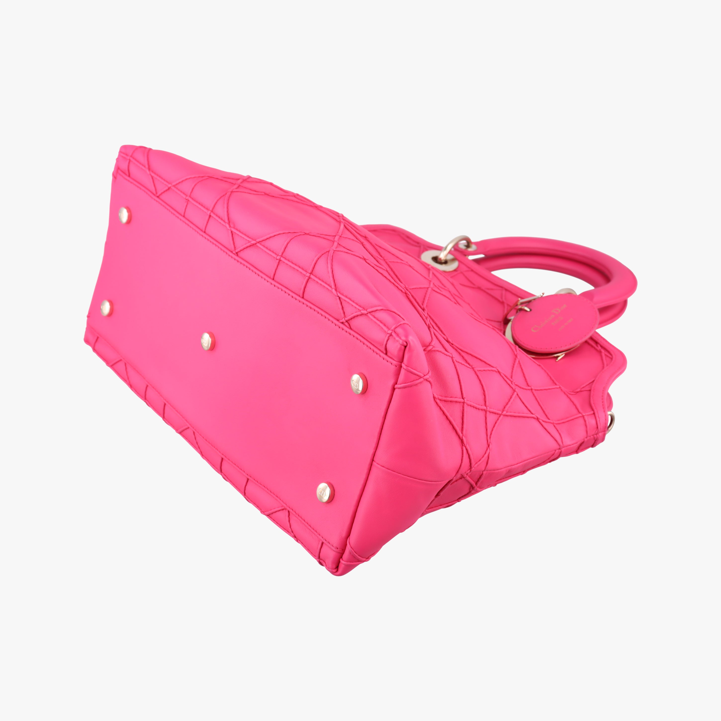 Pre-owned Christian Dior Granville Rose lambskin  shoulderbag | stylenewstar