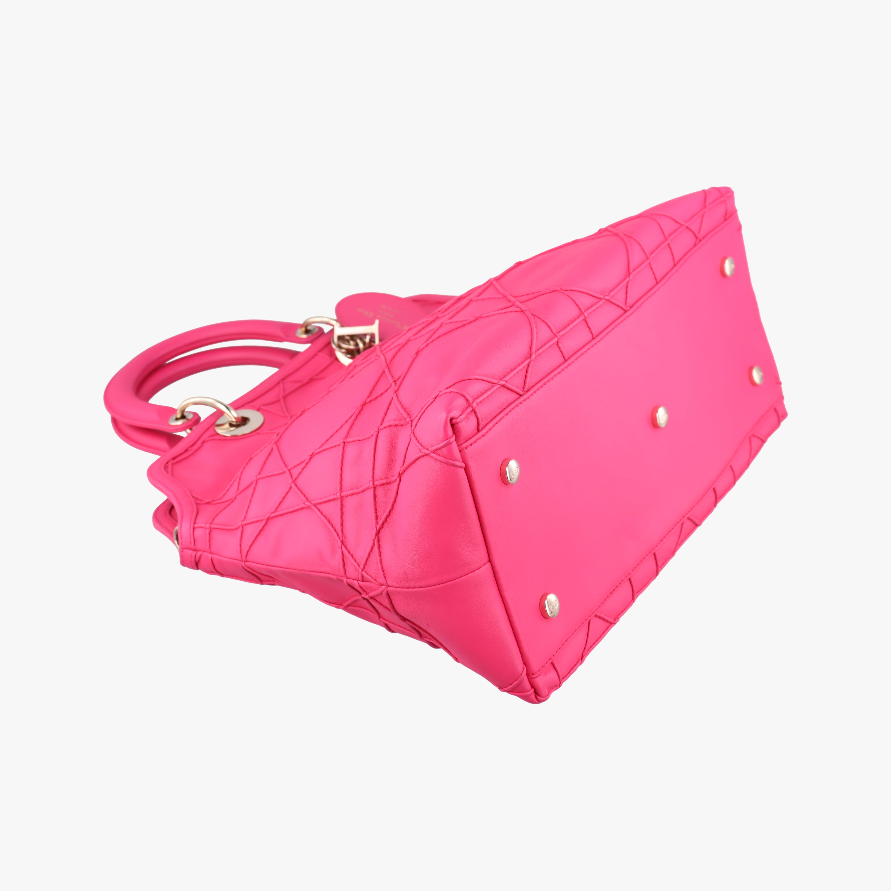 Pre-owned Christian Dior Granville Rose lambskin  shoulderbag | stylenewstar