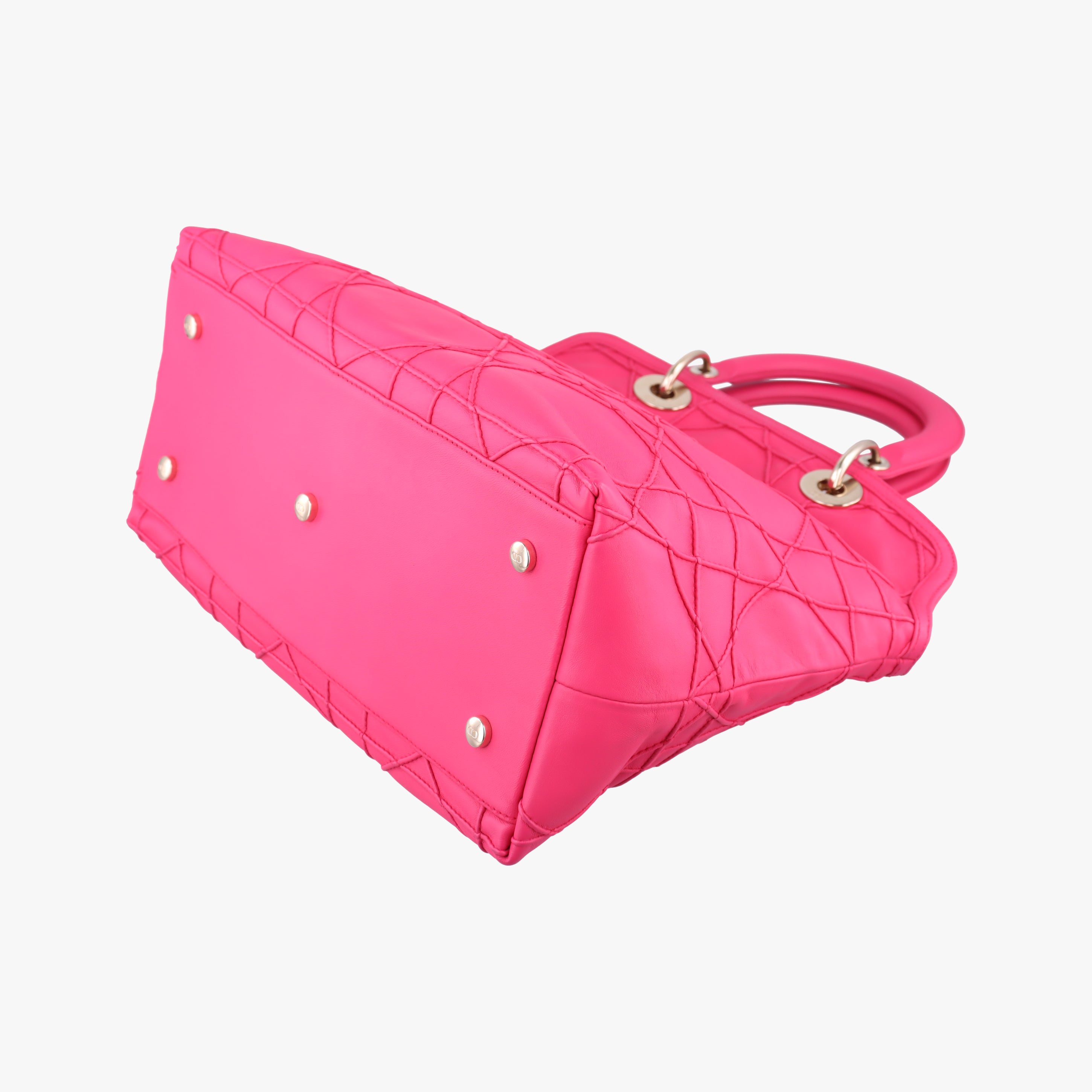 Pre-owned Christian Dior Granville Rose lambskin  shoulderbag | stylenewstar