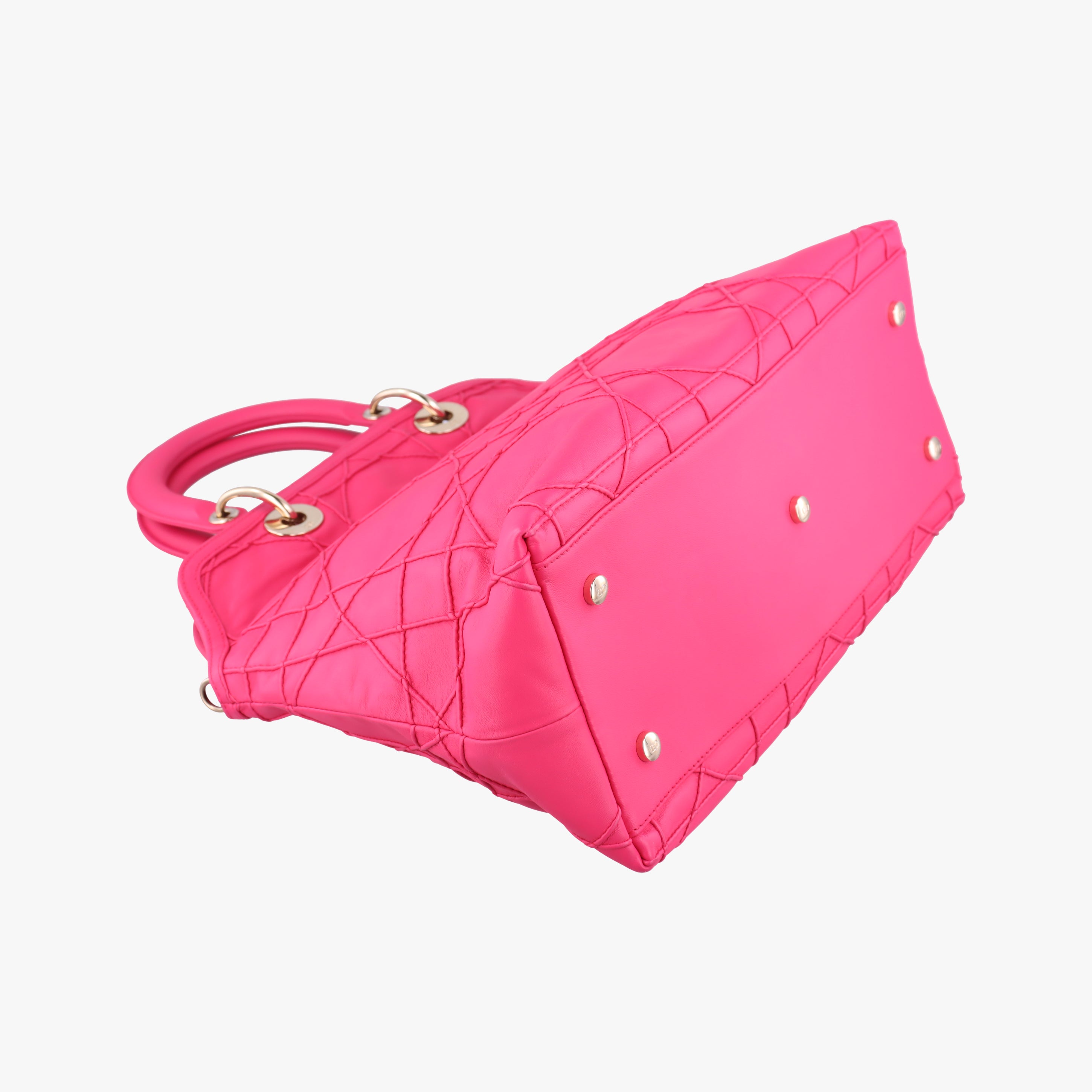 Pre-owned Christian Dior Granville Rose lambskin  shoulderbag | stylenewstar