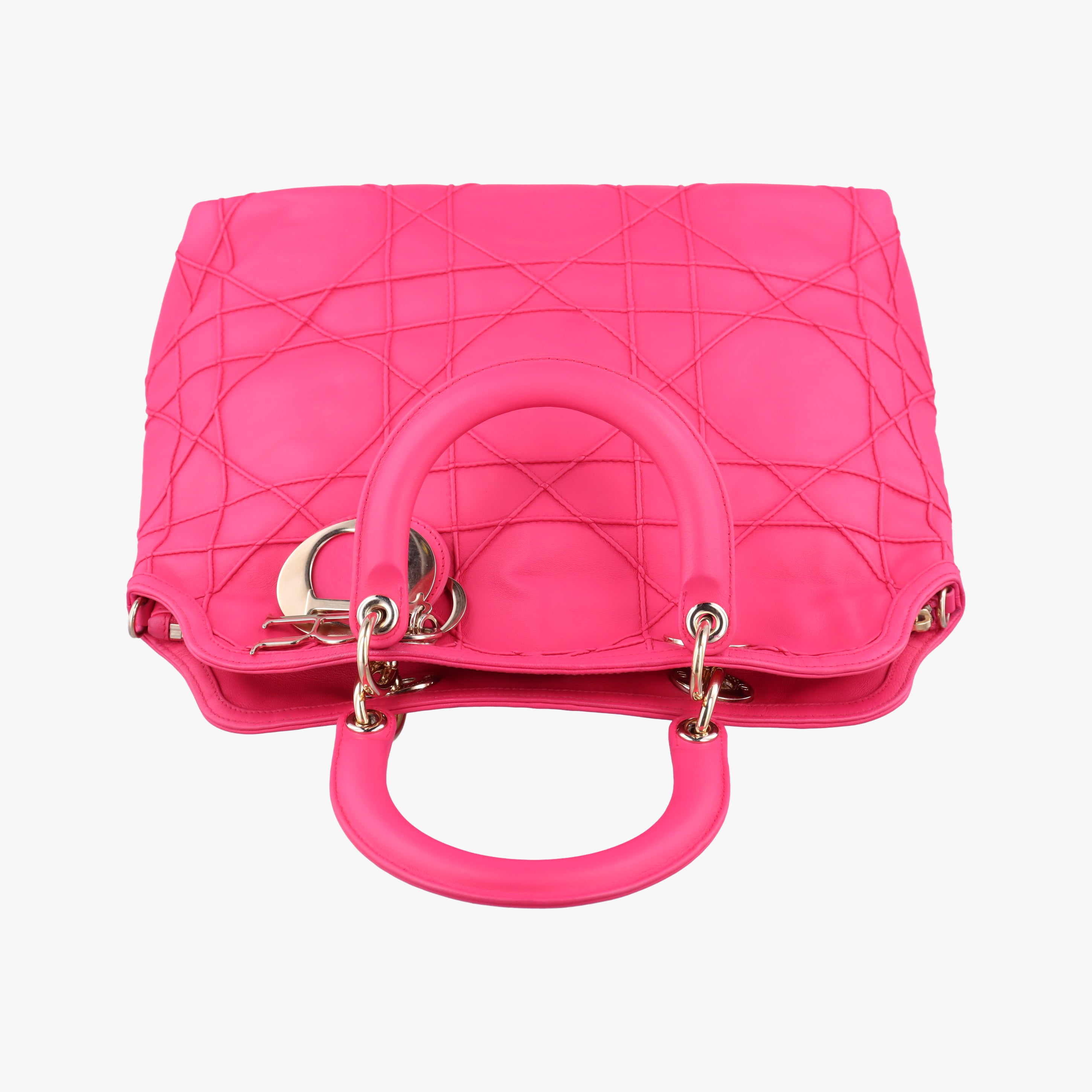 Pre-owned Christian Dior Granville Rose lambskin  shoulderbag | stylenewstar
