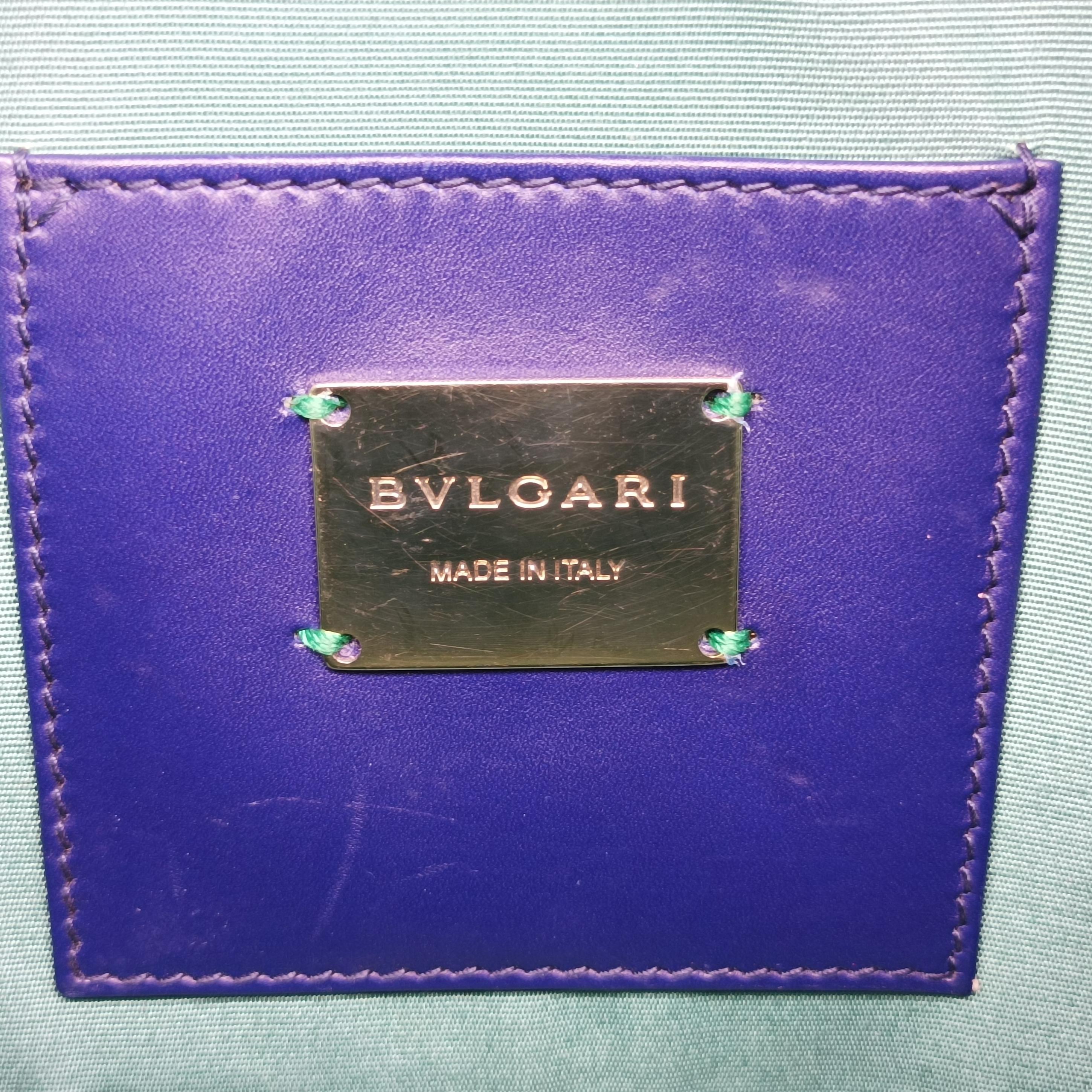 Pre-owned Bvlgari Serpenti Purple x Light Purple Galuchat Skin×Leather  shoulderbag | stylenewstar