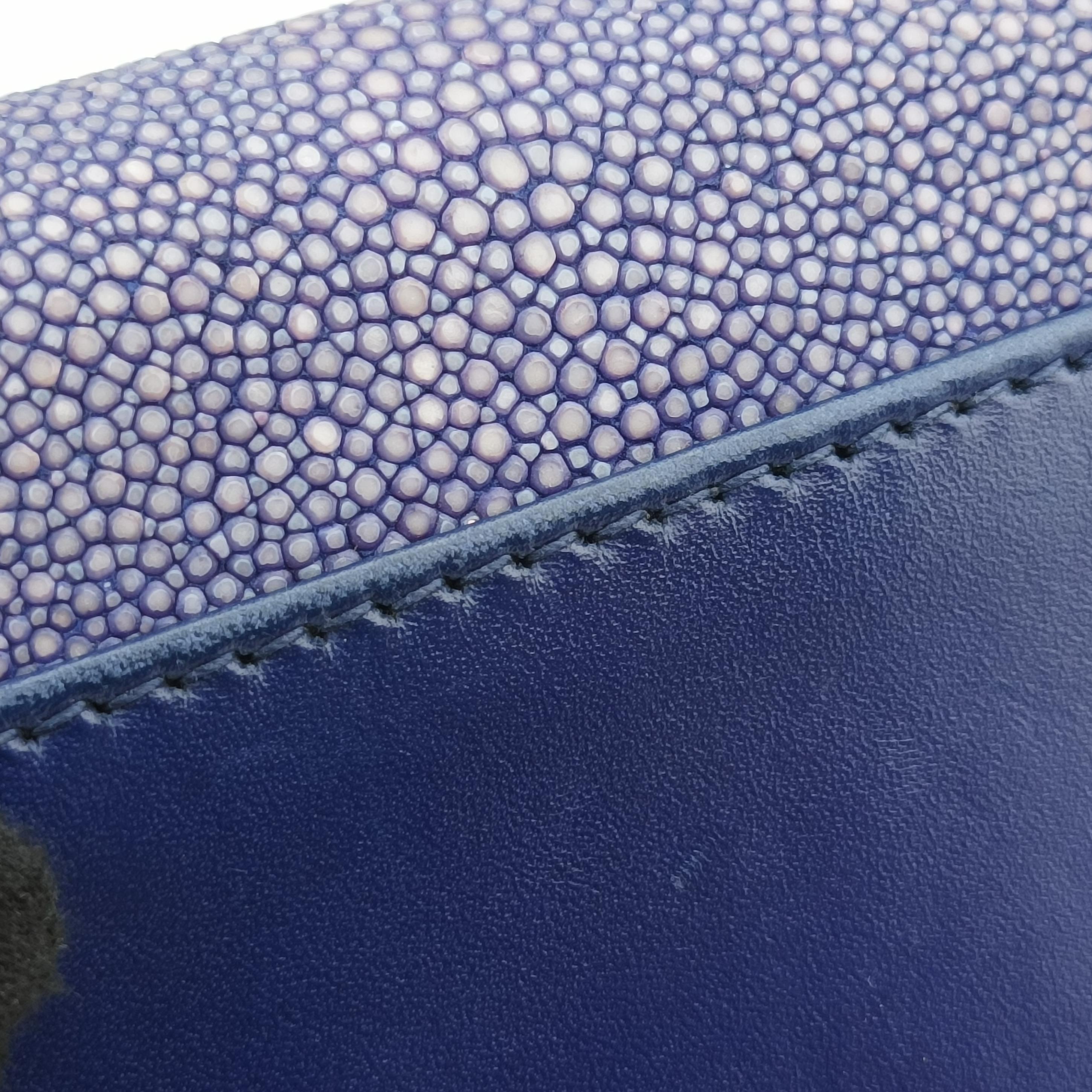 Pre-owned Bvlgari Serpenti Purple x Light Purple Galuchat Skin×Leather  shoulderbag | stylenewstar