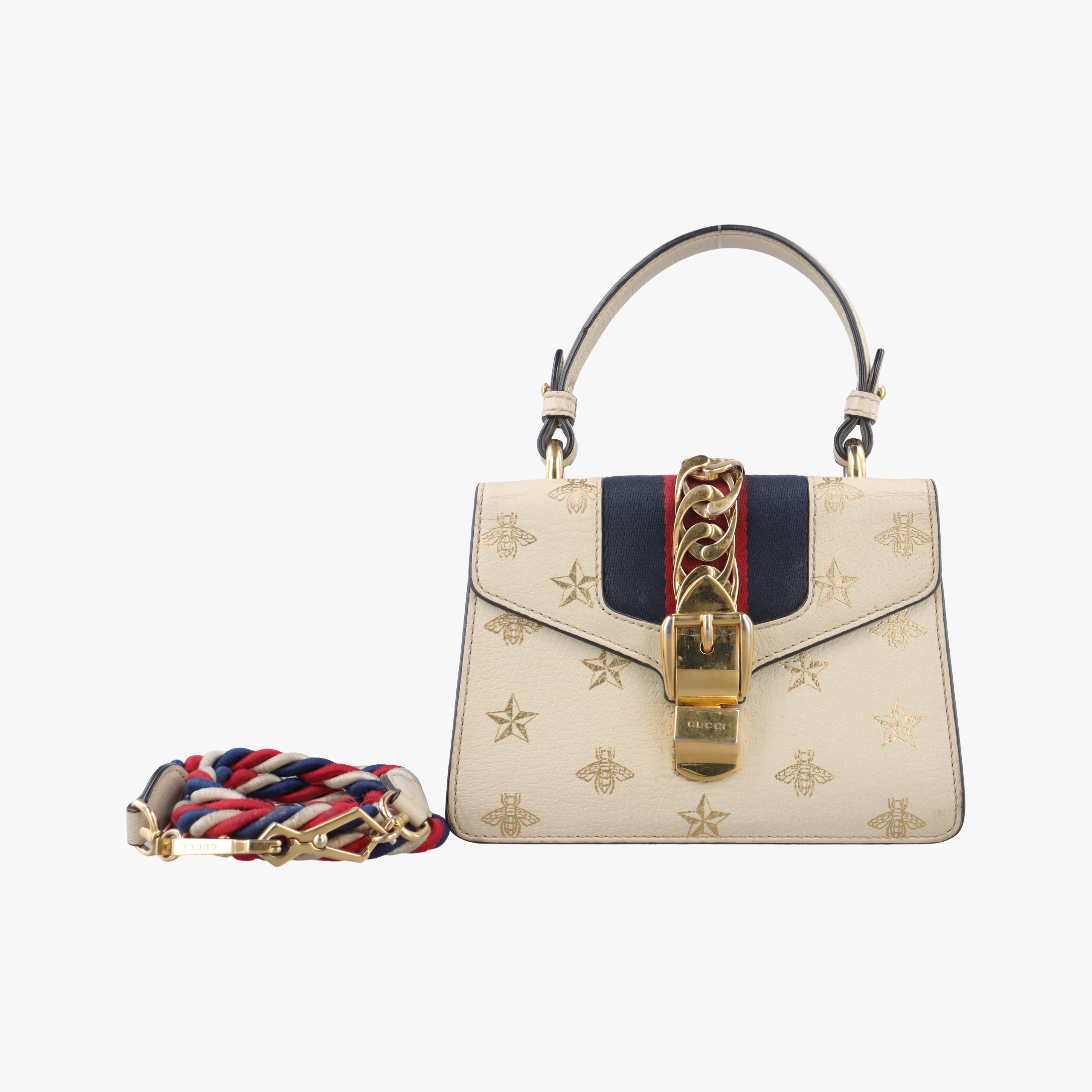 Pre-owned Gucci Sylvie White Leather 470270 shoulderbag | stylenewstar