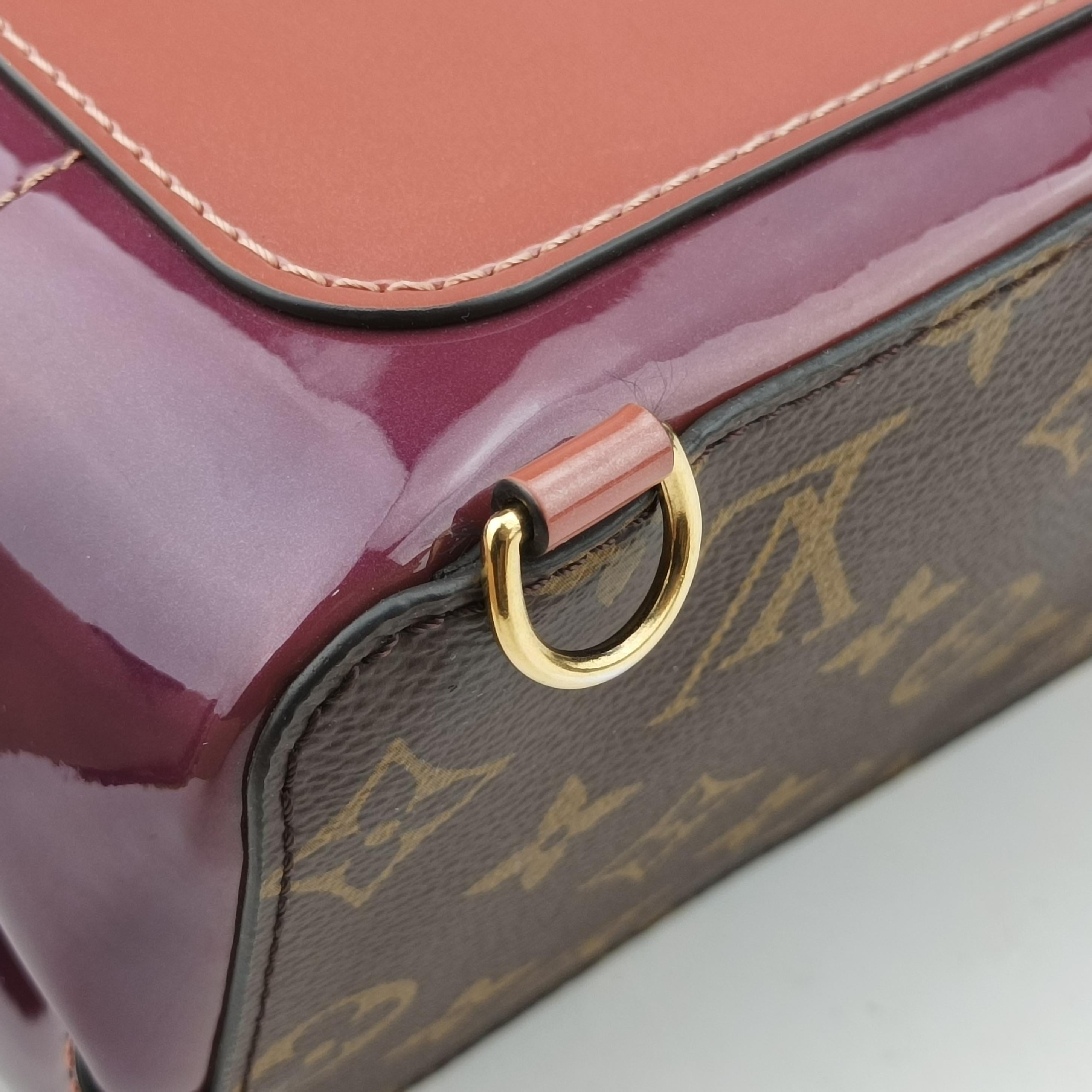 Pre-owned Louis Vuitton Hot Springs Brown×View Rose Monogram canvas×Vernis M53545 backpack/rucksack | stylenewstar