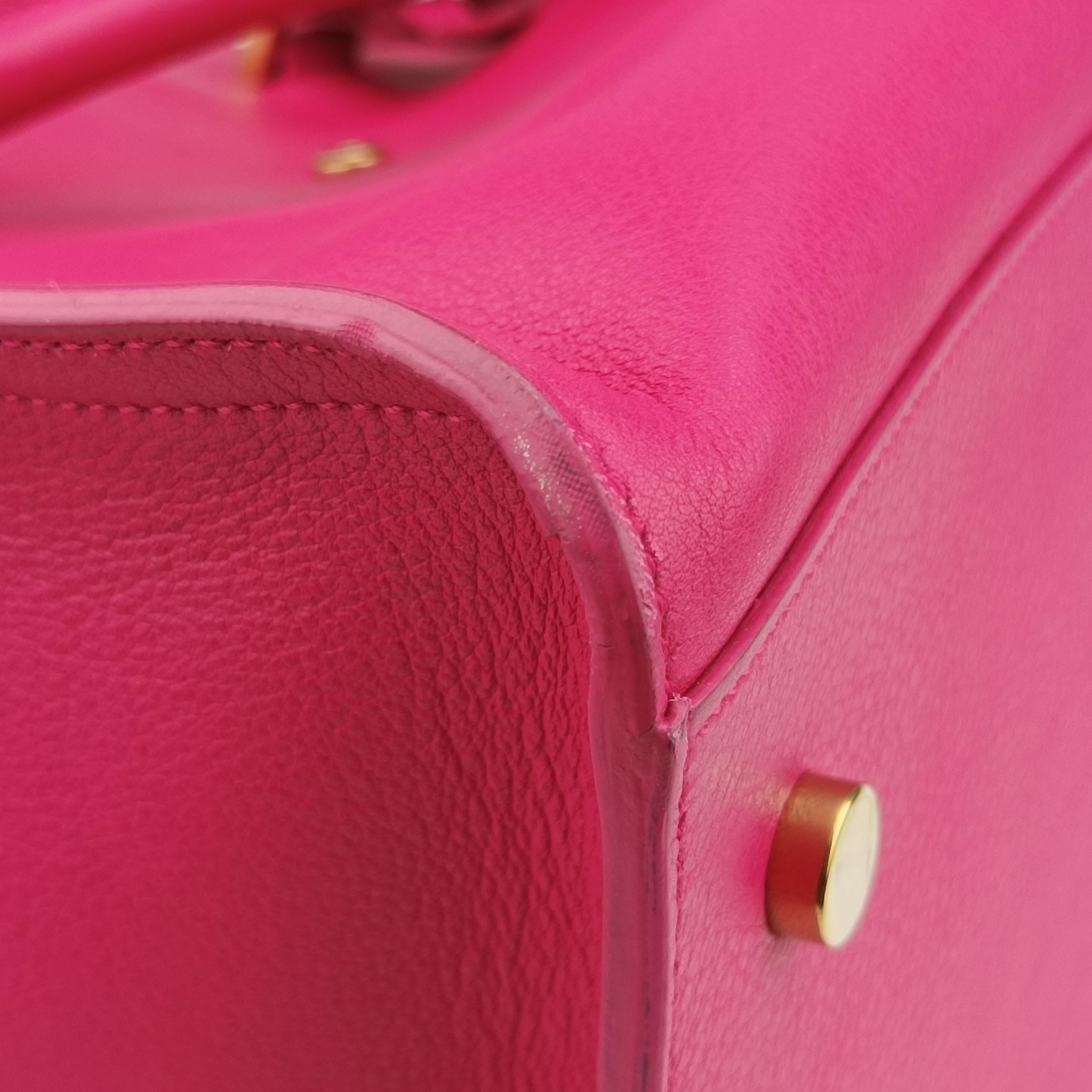 Pre-owned Yves Saint Laurent BABY CABAS Pink Leather 394461 shoulderbag | stylenewstar
