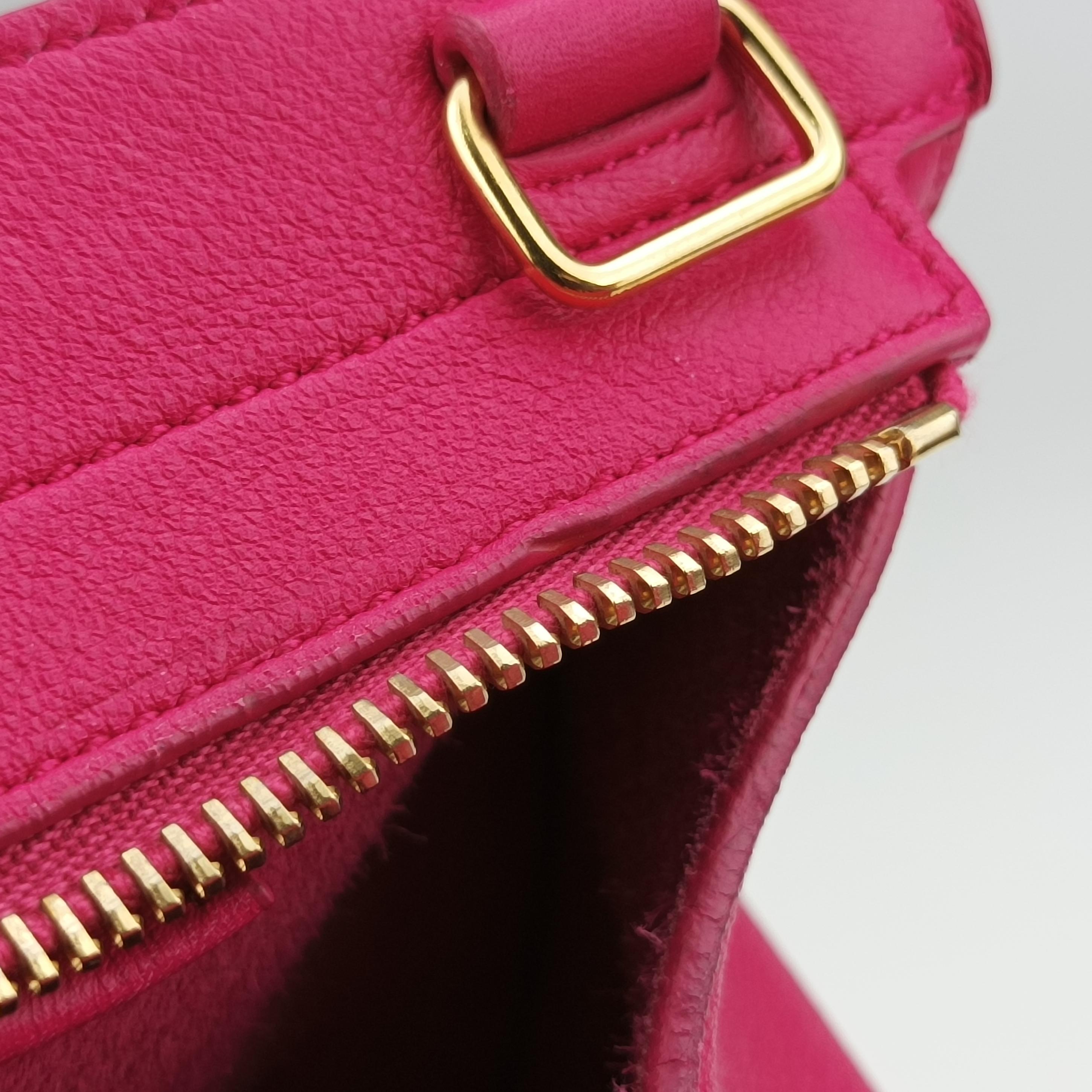 Pre-owned Yves Saint Laurent BABY CABAS Pink Leather 394461 shoulderbag | stylenewstar