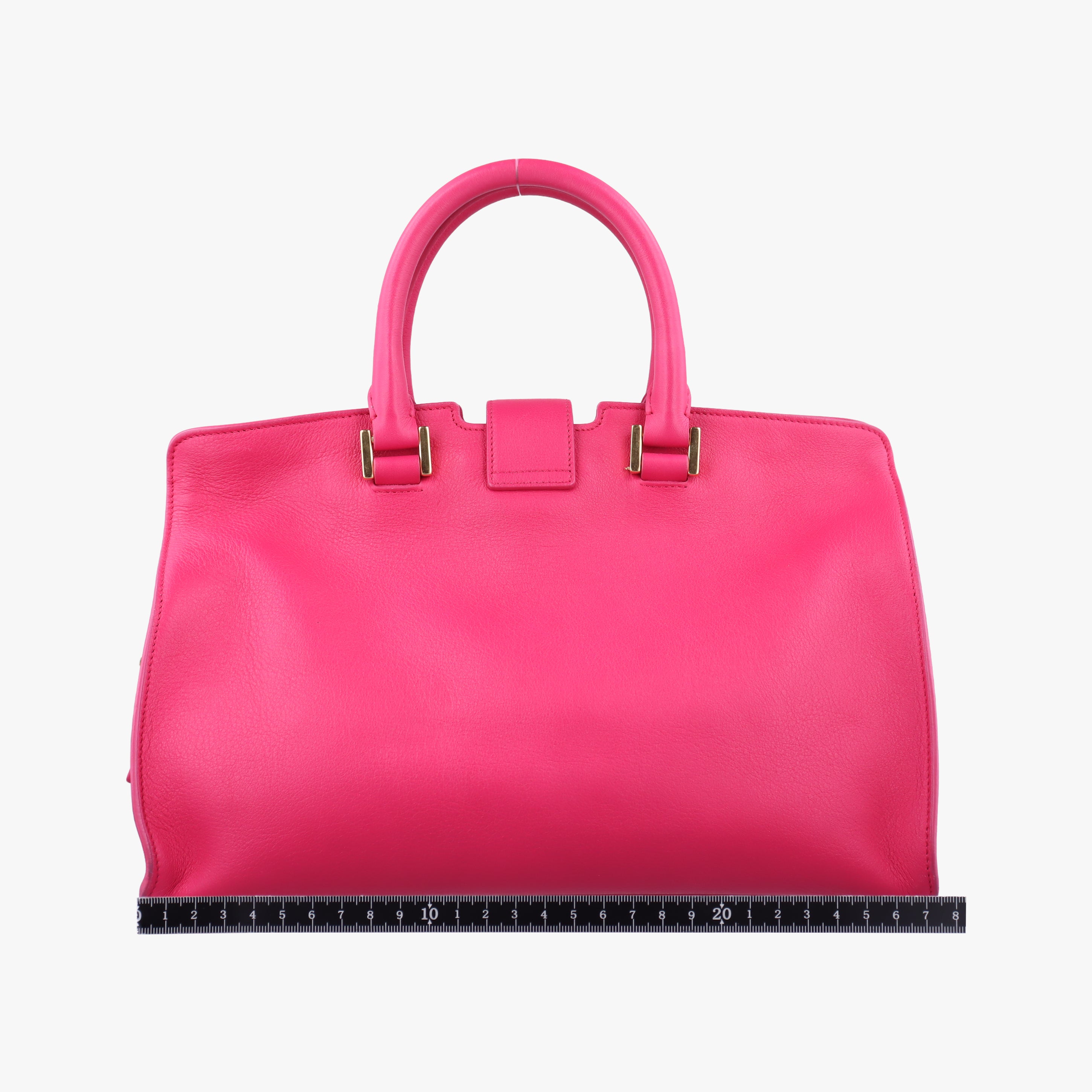 Pre-owned Yves Saint Laurent BABY CABAS Pink Leather 394461 shoulderbag | stylenewstar