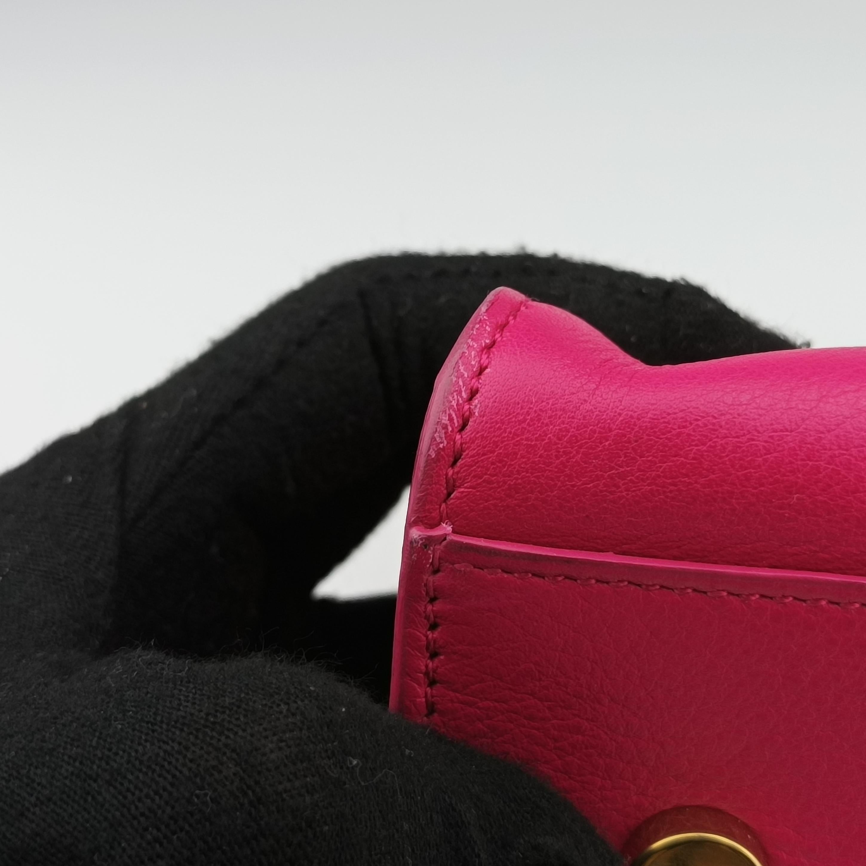 Pre-owned Yves Saint Laurent BABY CABAS Pink Leather 394461 shoulderbag | stylenewstar