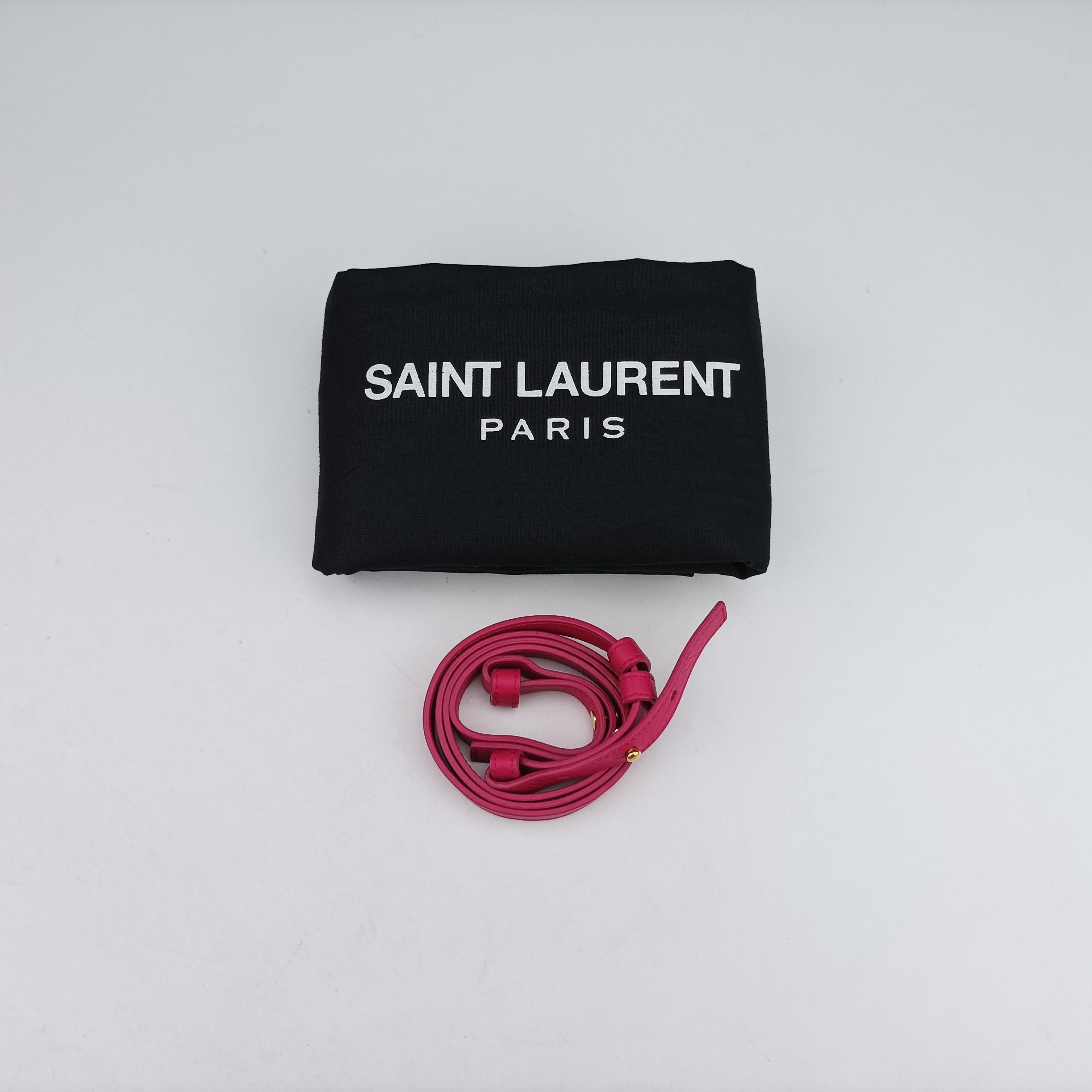 Pre-owned Yves Saint Laurent BABY CABAS Pink Leather 394461 shoulderbag | stylenewstar