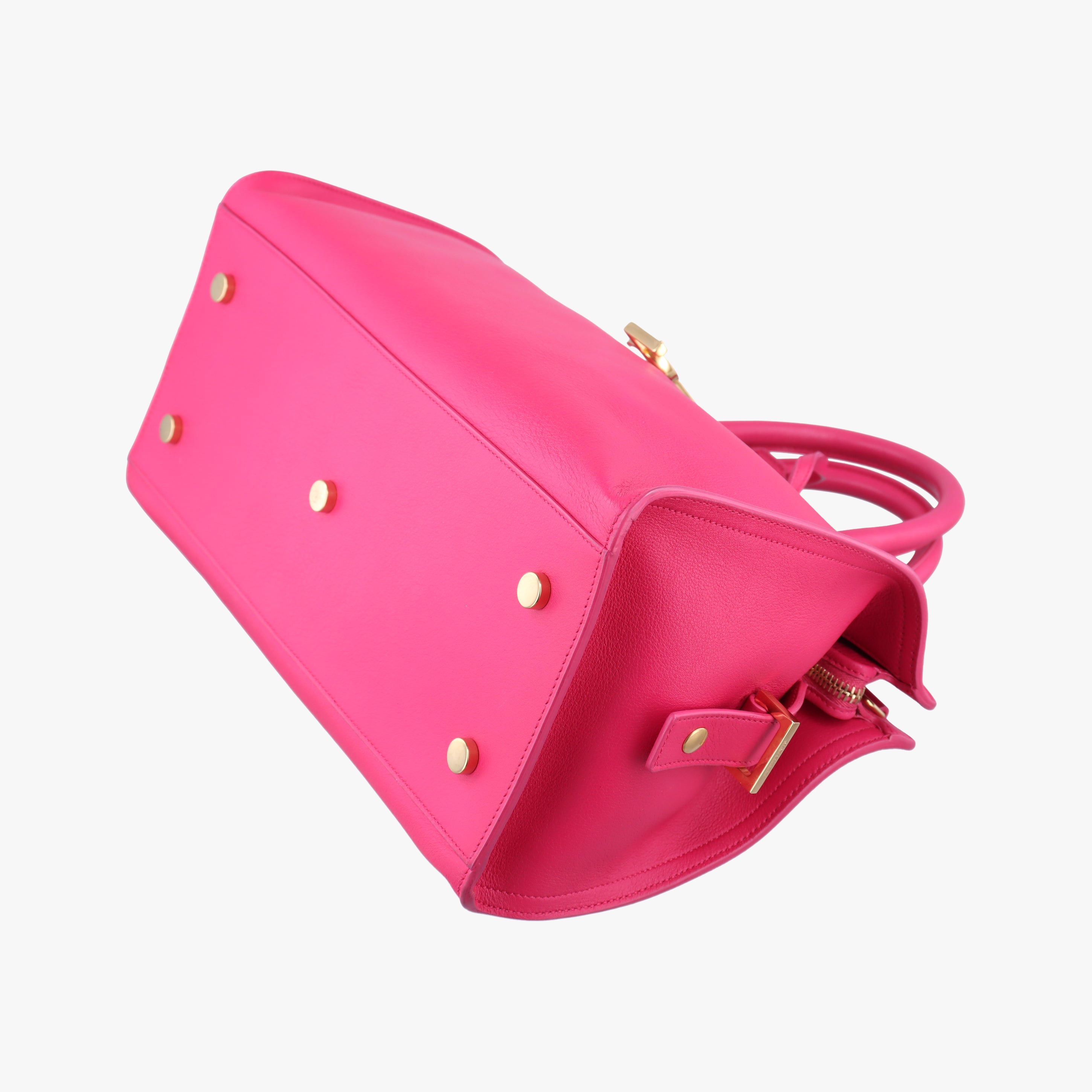 Pre-owned Yves Saint Laurent BABY CABAS Pink Leather 394461 shoulderbag | stylenewstar