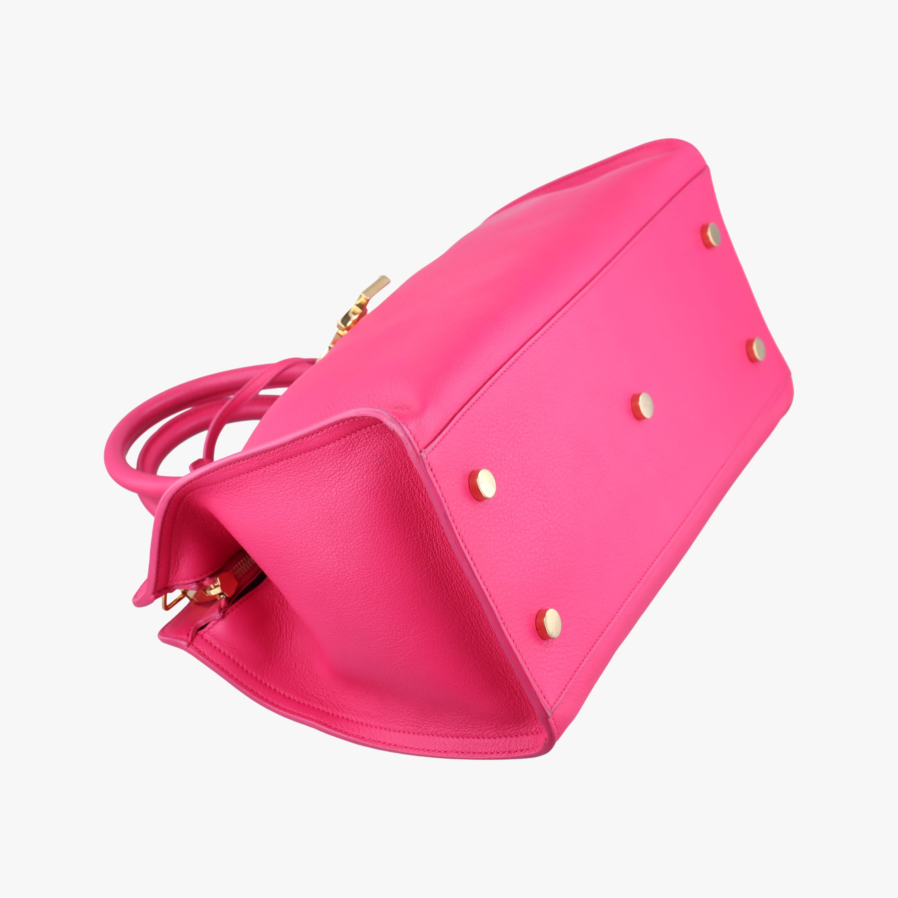 Pre-owned Yves Saint Laurent BABY CABAS Pink Leather 394461 shoulderbag | stylenewstar