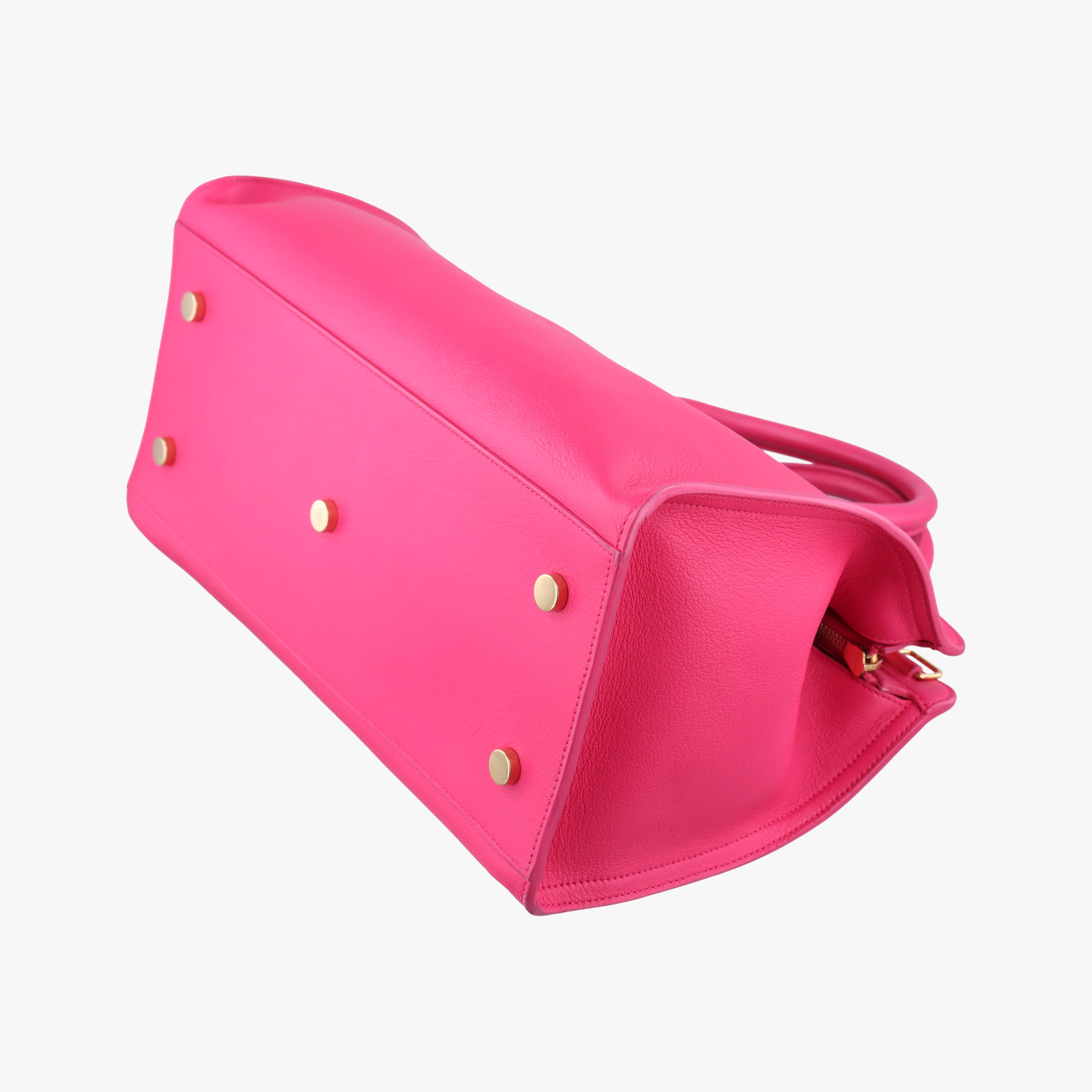 Pre-owned Yves Saint Laurent BABY CABAS Pink Leather 394461 shoulderbag | stylenewstar
