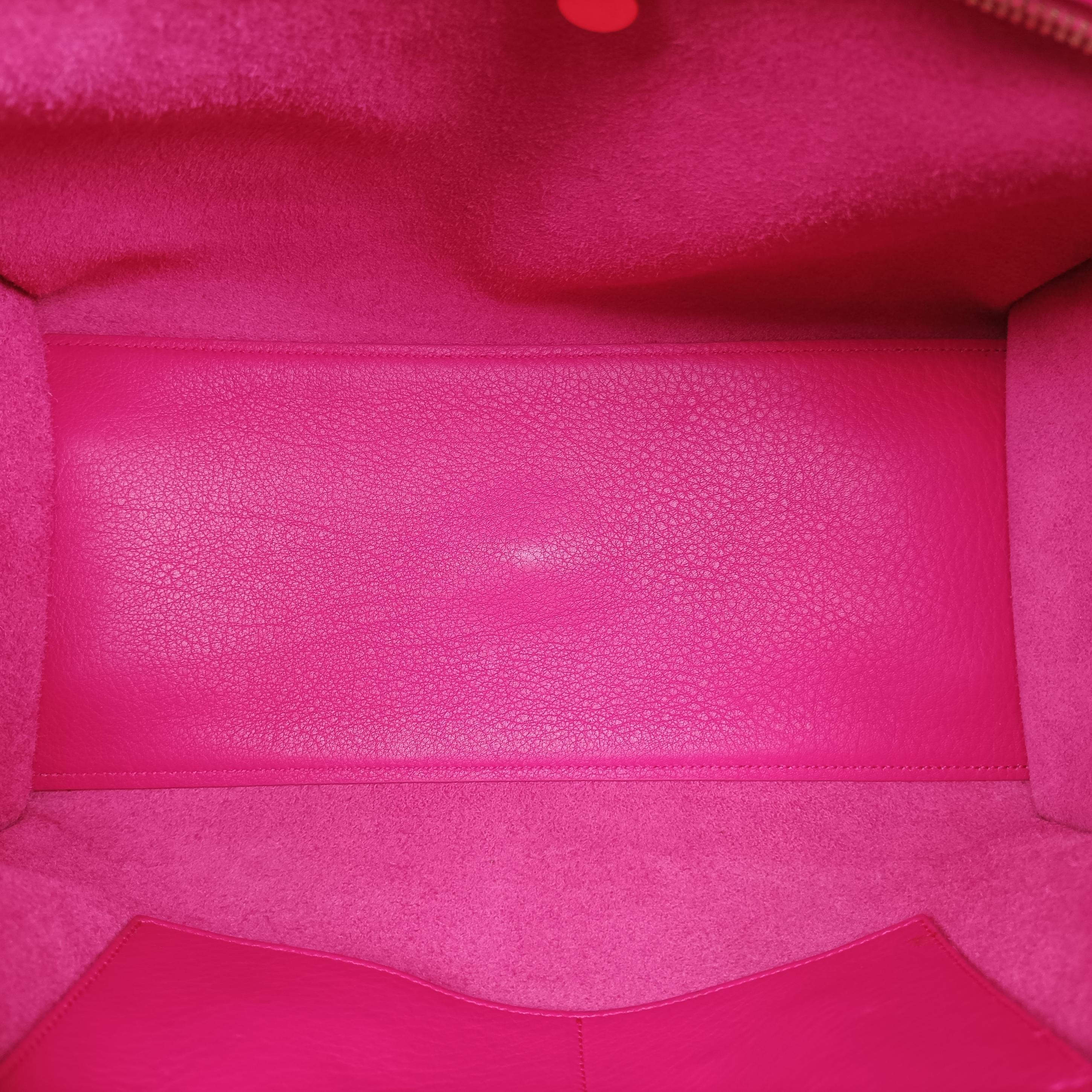 Pre-owned Yves Saint Laurent BABY CABAS Pink Leather 394461 shoulderbag | stylenewstar