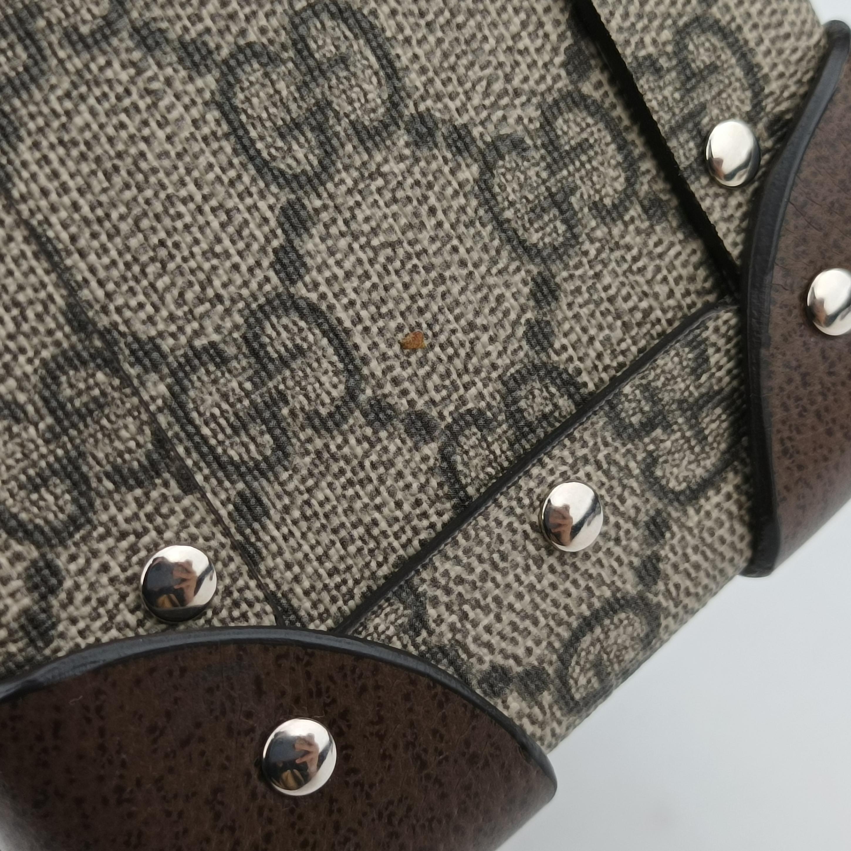 Pre-owned Gucci Padlock Brown PVC coated canvas 588351 shoulderbag | stylenewstar